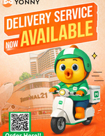 📣 YONNY 鱼你 เปิดให้บริการเดลิเวอรี่แล้ว!
อร่อยง่าย ๆ ส่งตรงถึงบ้านคุณ 🍽️
กว่า 2,600 สาขาทั่วโลก พร้อมเสิร์ฟความอร่อยแล้ววันนี้
👉 สั่งเลยที่นี่: https://lin.ee/BufV3en?openExternalBrowser=1
#YONNY #鱼你 #DeliveryNow #LINEMAN