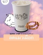 โปรโมชั่น ลดแมวเผือก ลด 22 บาท เมื่อสั่งเมนู นมแมวเผือก INTEL CAT