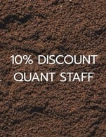 โปรโมชั่น 10% DISCOUNT QUANT STAFF ลด 10 % เมื่อสั่งเมนูในหมวด HOT COFFEE, ICED COFFEE, NON-COFFEE (ICED), SIGNATURE, BAKERY, NON-COFFEE (HOT), CAKE BOX, EXTRA