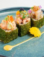 โปรโมชั่น Signature Premium 30% ลด 30 % เมื่อสั่งเมนู Uni on toast., Otoro Sando Uni, A5 Wagyu Beef Sukiyaki , Premium Wagyu Bomb , Premium Gamtae Signature