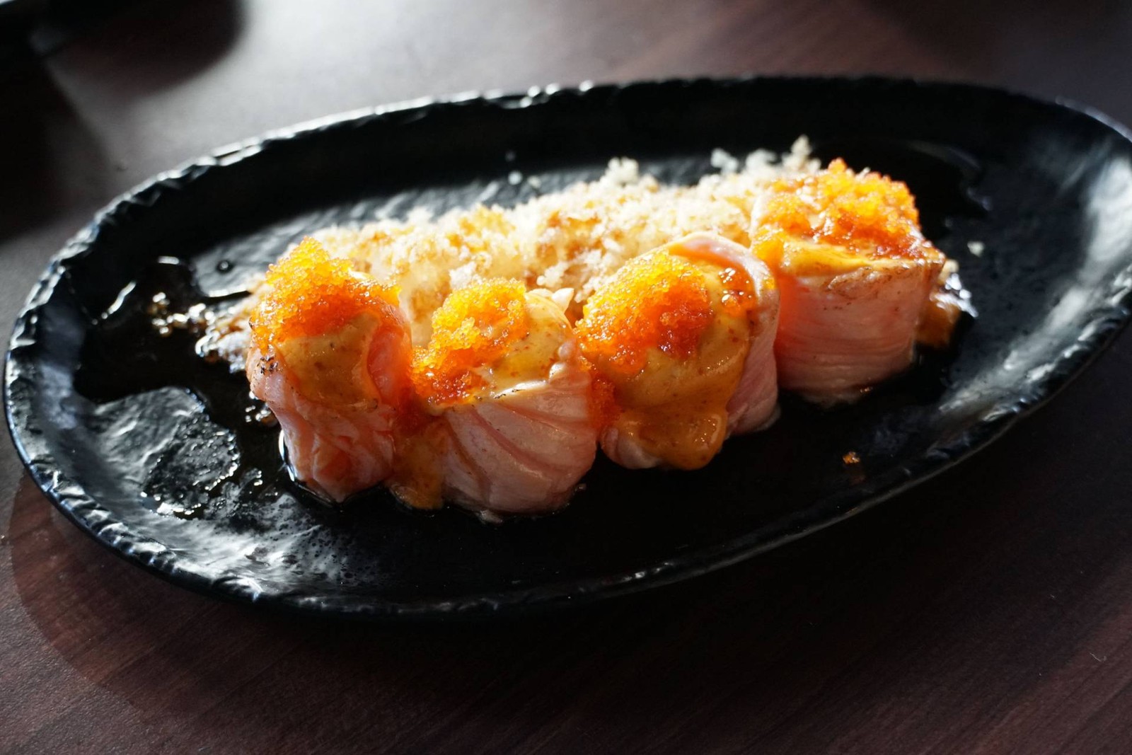 Salmon volcano roll ร้าน Kouen Sushi Bar Cloud ปิ่นเกล้า Wongnai