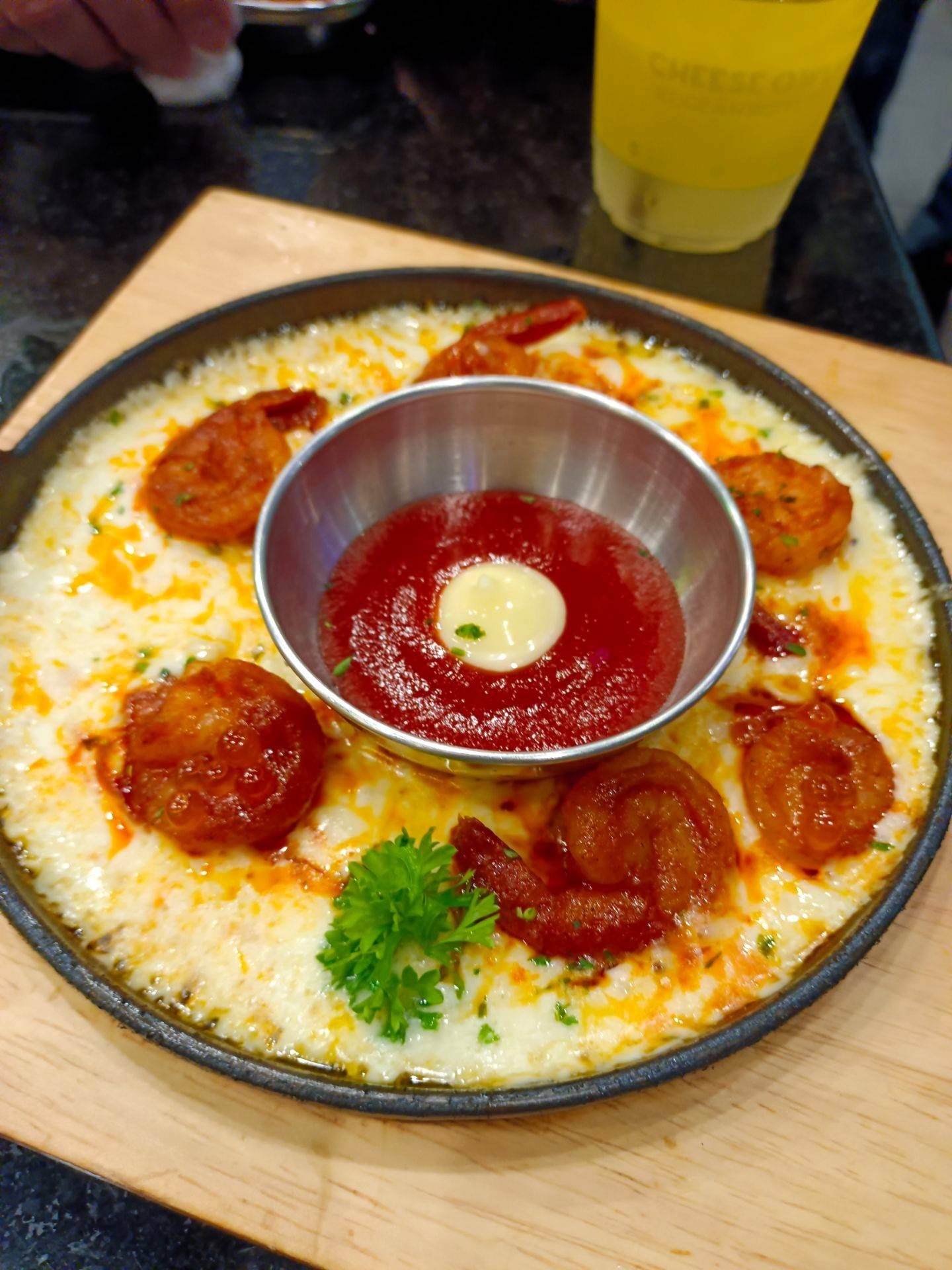 กุ้งชีสกระทะร้อน ร้าน Cheese Owl Siam Square One