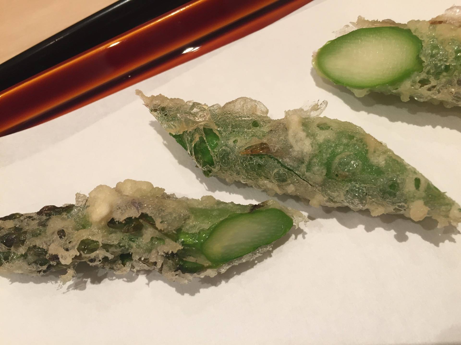 หน่อไม้ฝรั่ง ร้าน Tempura Kondo Wongnai