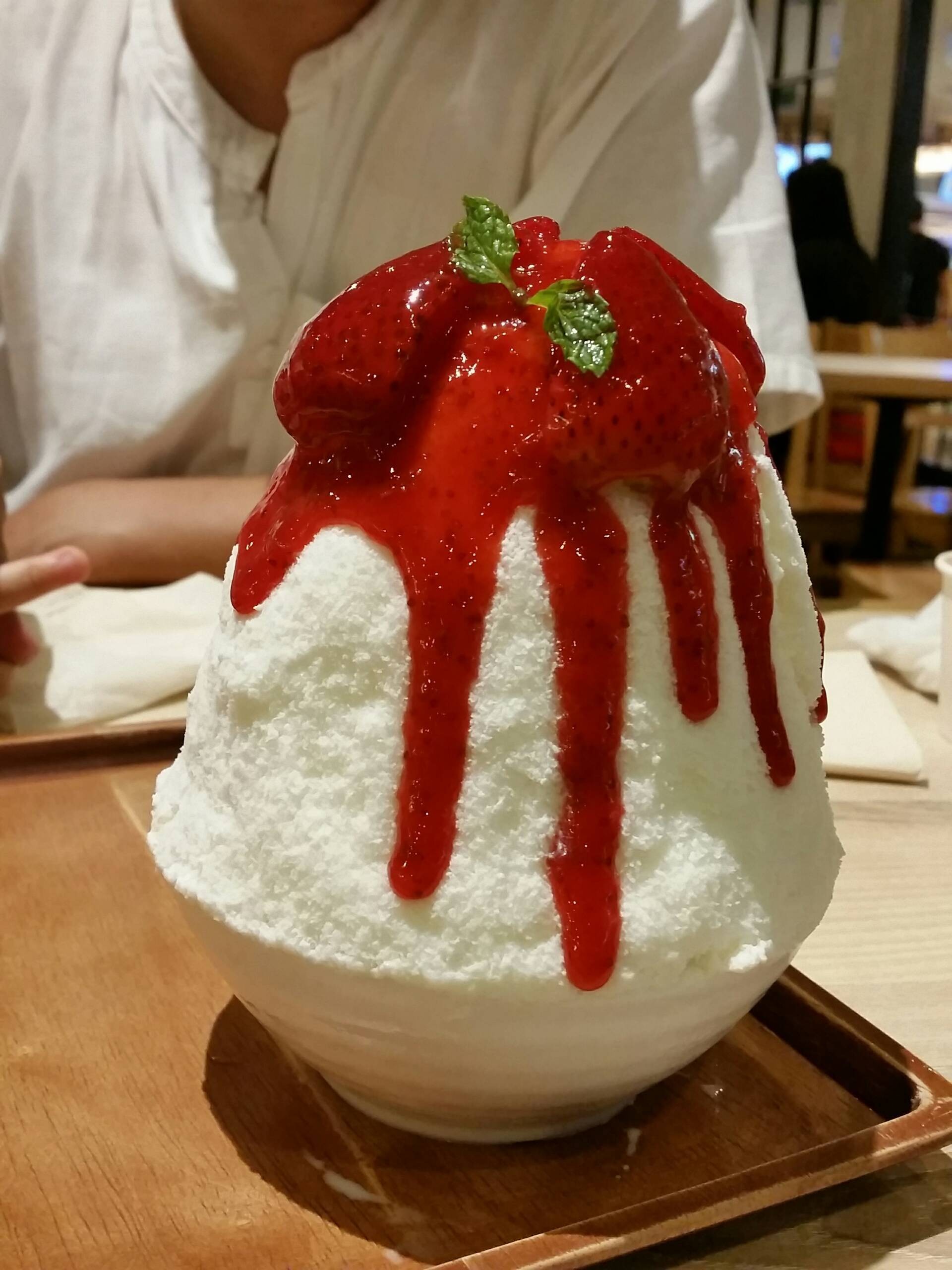 Kakigori Strawberry Cheesecake ร้าน After You Dessert Café สีลม คอมเพล็กซ์