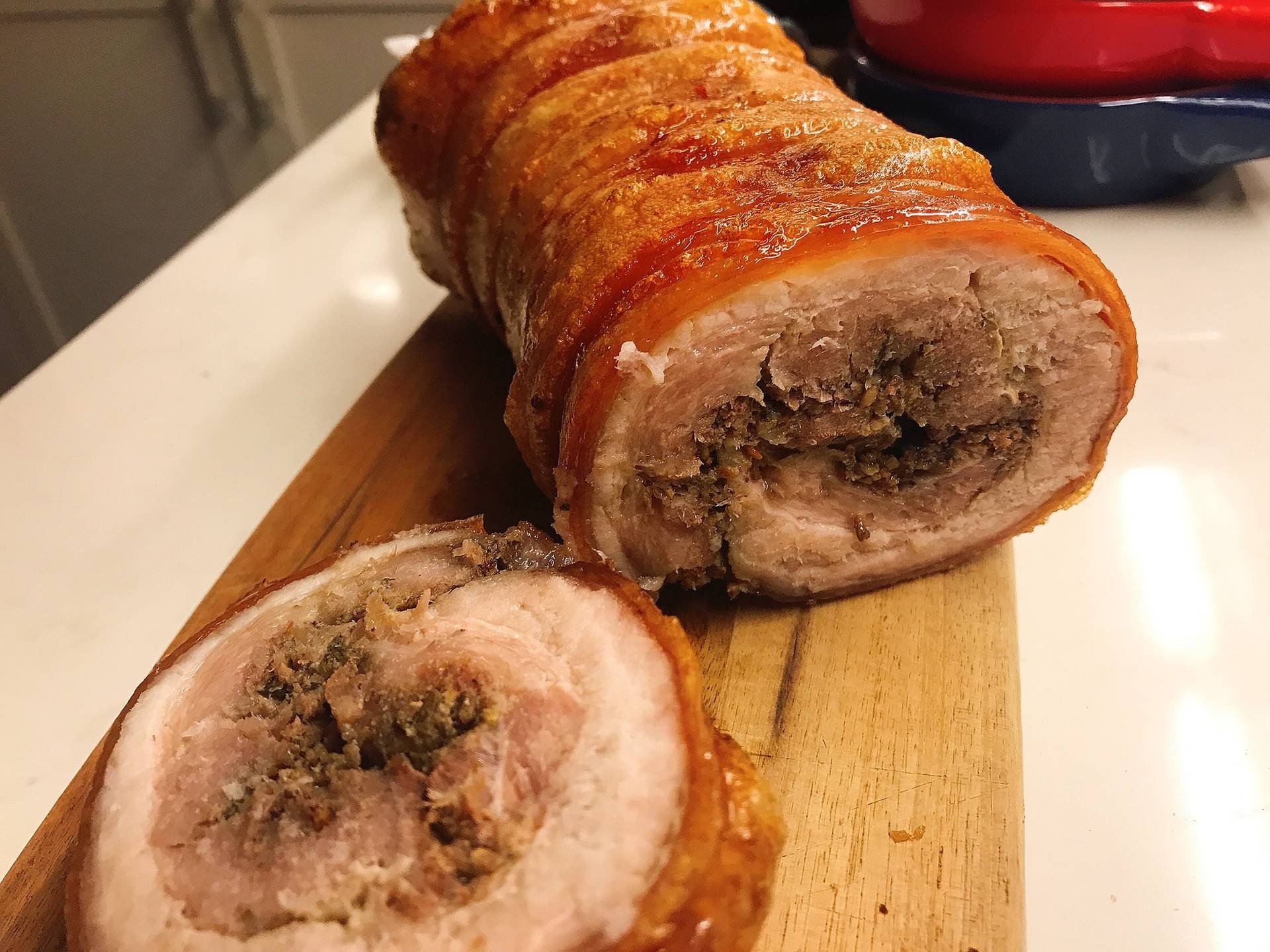 Porchetta หมูสามชั้นอบ 6 ชั่วโมง