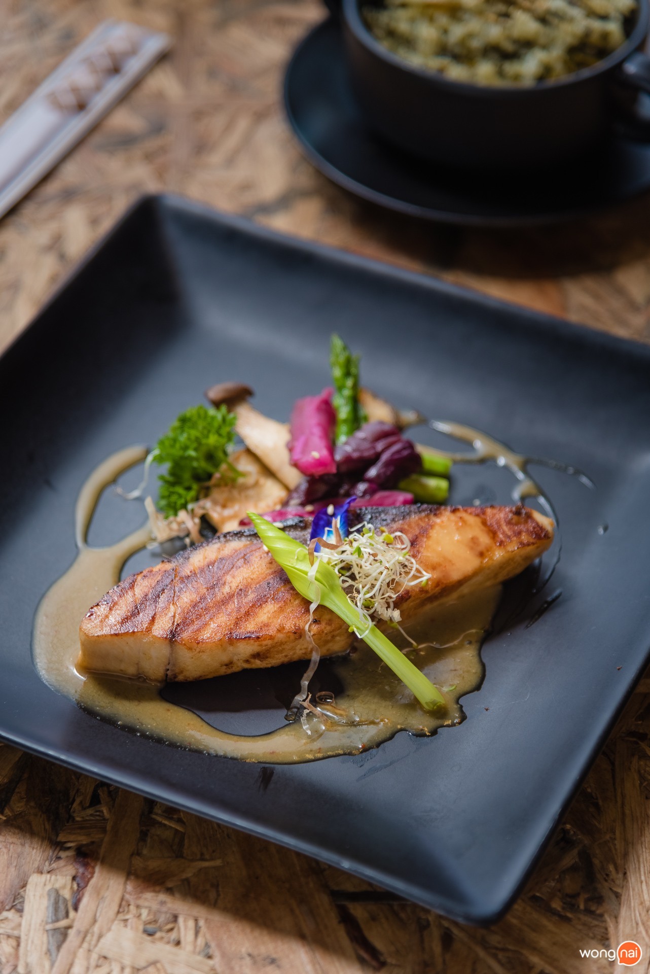 เมนู “Roasted Marinated Hamachi Shiro Misol” ของร้าน “Masaaki Sushi” ภูเก็ต