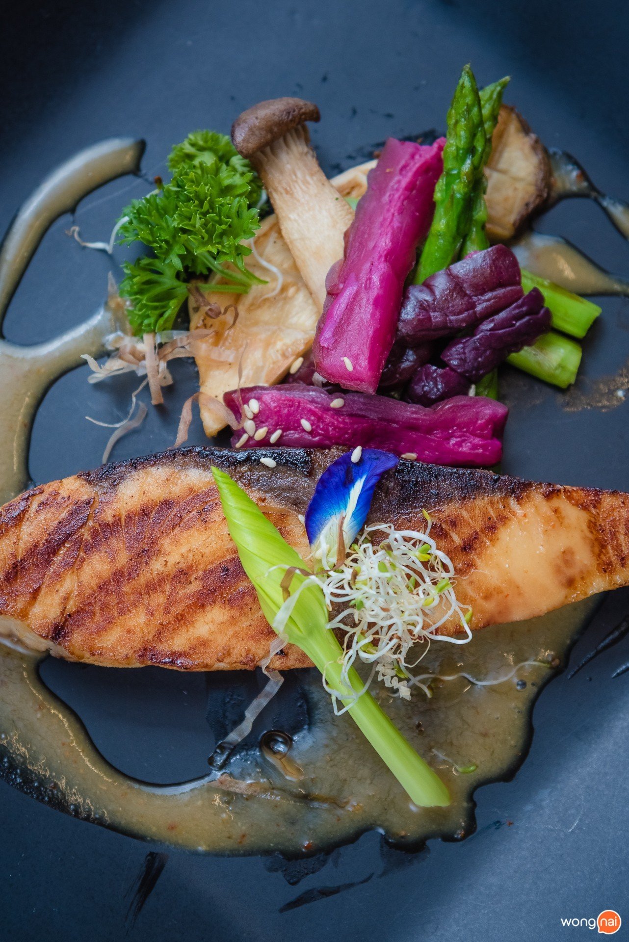 เมนู “Roasted Marinated Hamachi Shiro Misol” ของร้าน “Masaaki Sushi” ภูเก็ต
