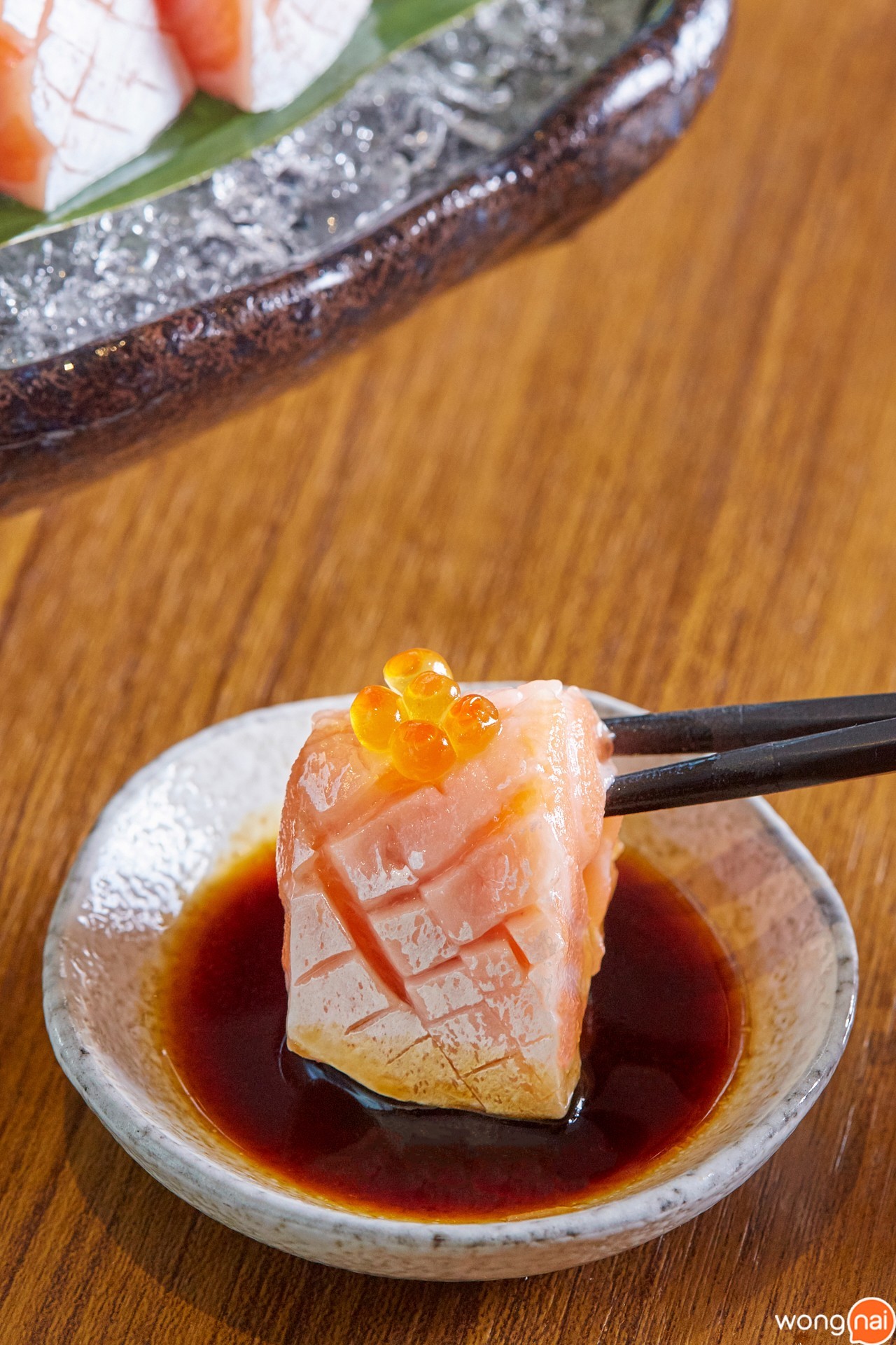 “CRAZY SALMON SASHIMI” ของร้าน ZEN