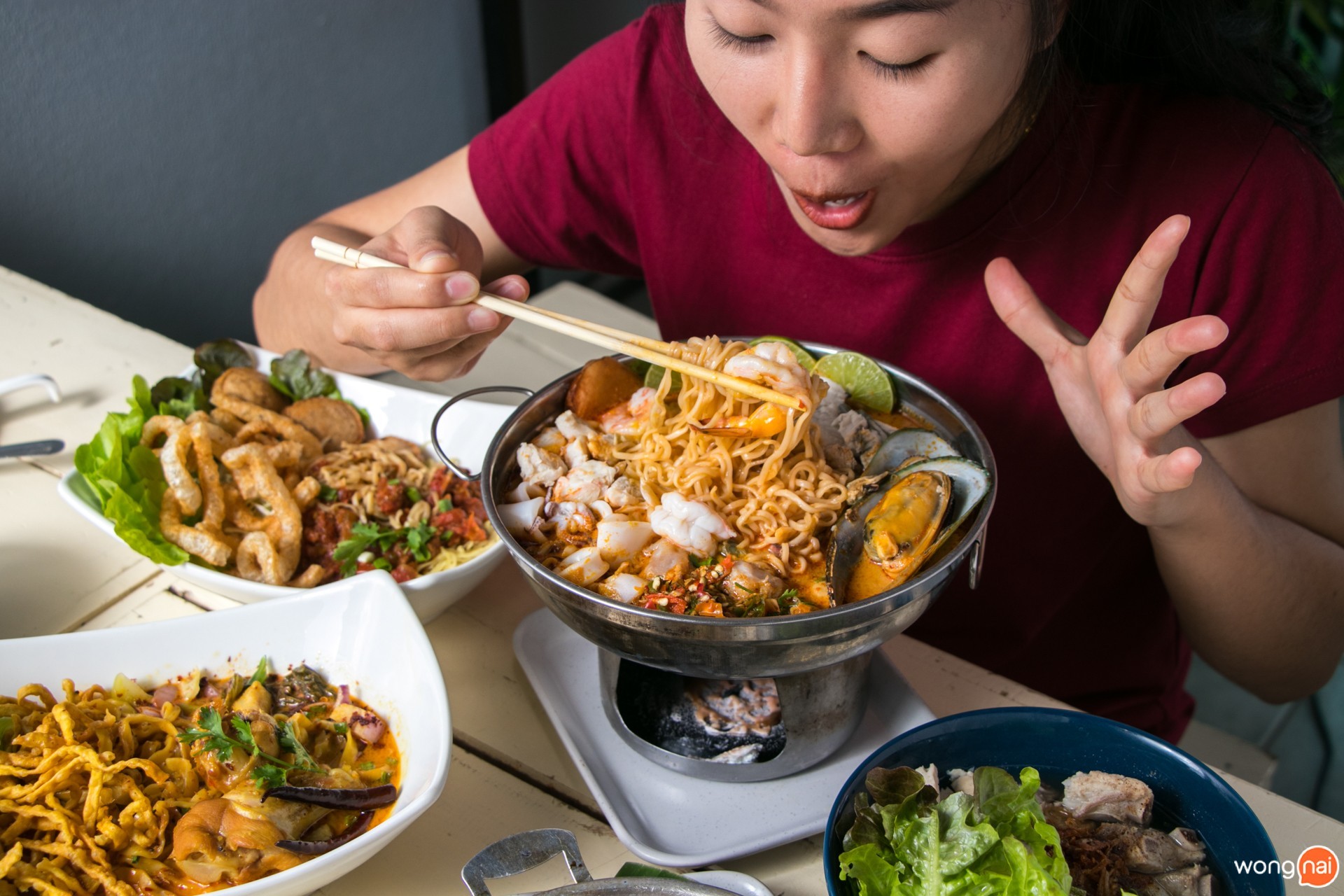 เมนู มาม่าหม้อระเบิด ร้าน Zood zood นิมมาน เชียงใหม่