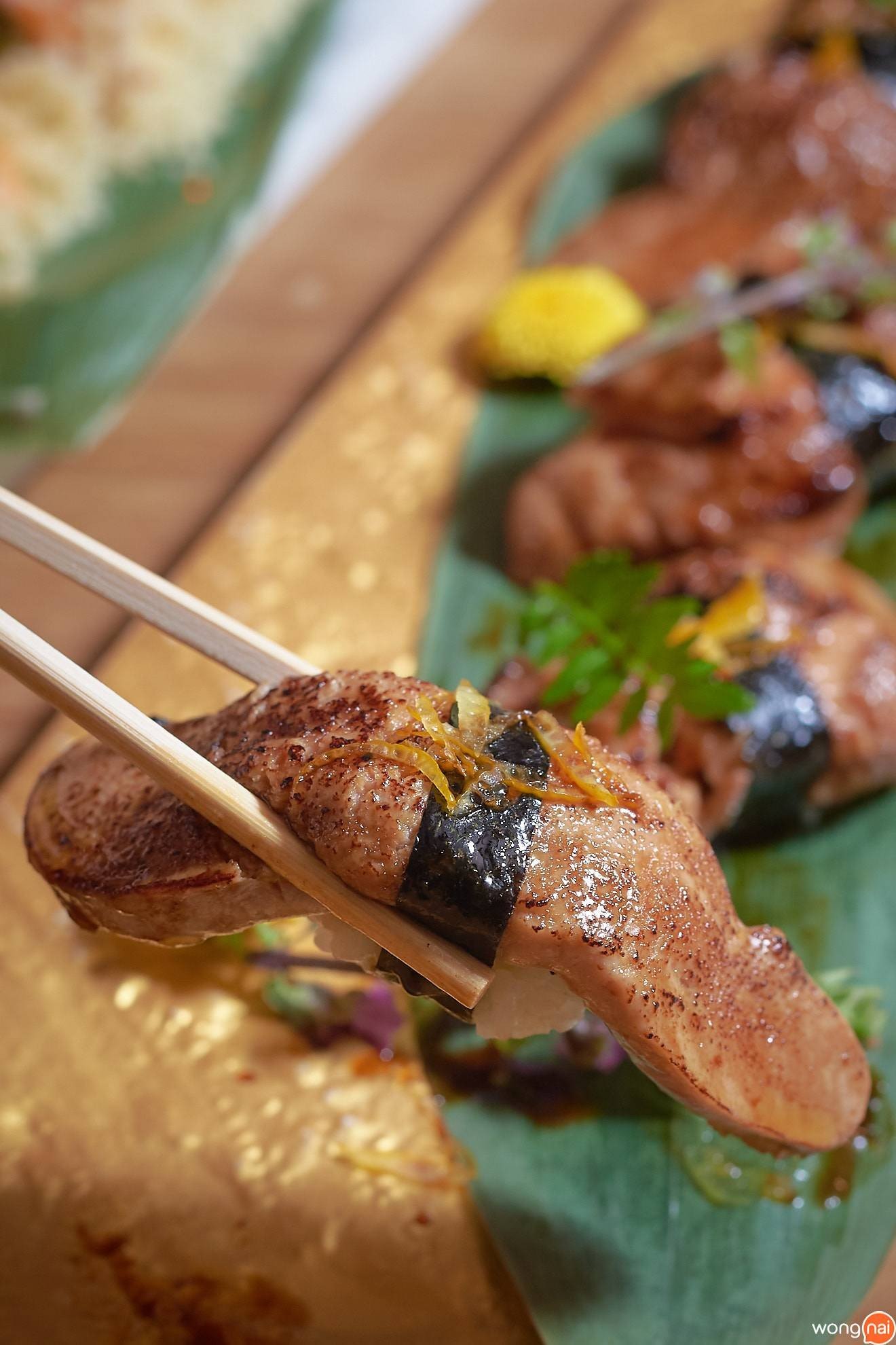 “Foie Gras Sushi” ของร้าน Sushi Seki