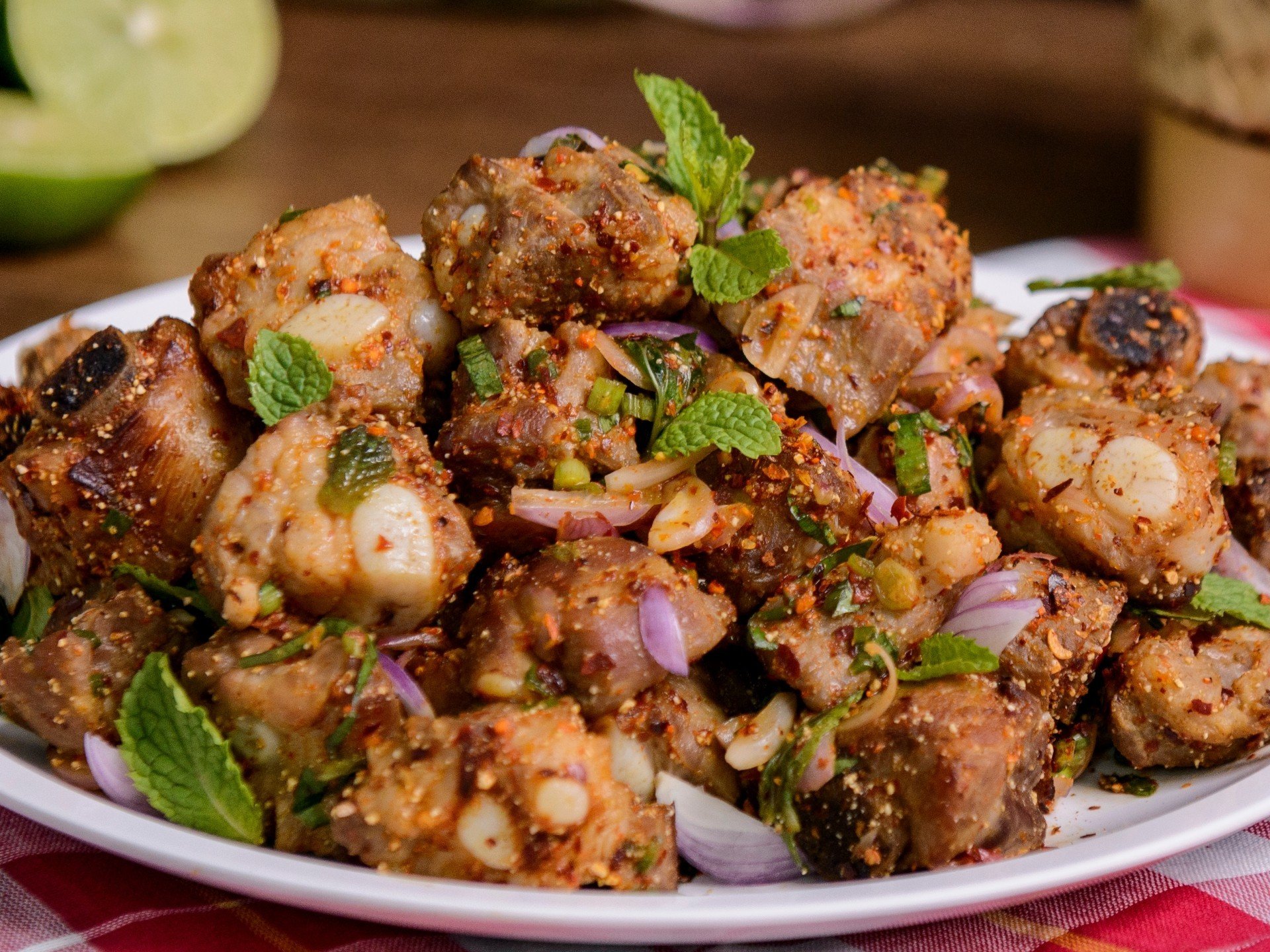 ลาบซี่โครงหมู