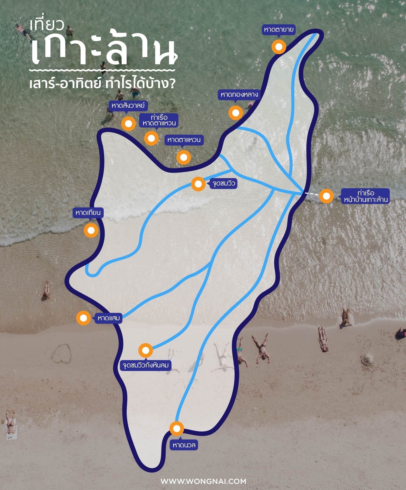 แผนที่เที่ยวเกาะล้าน แบบ 2 วัน 1 คืน