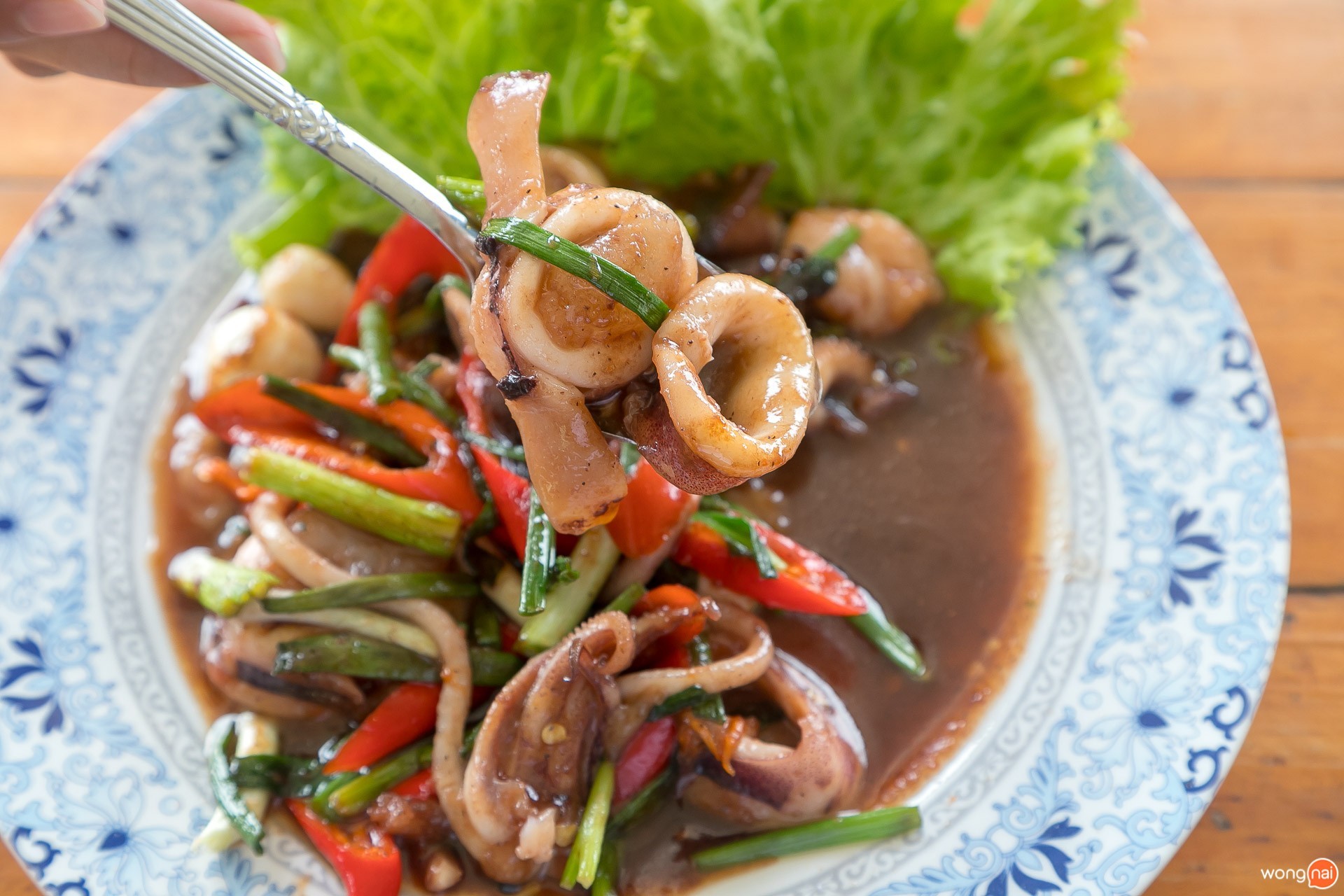 ปลาหมึกผัดกะปิ