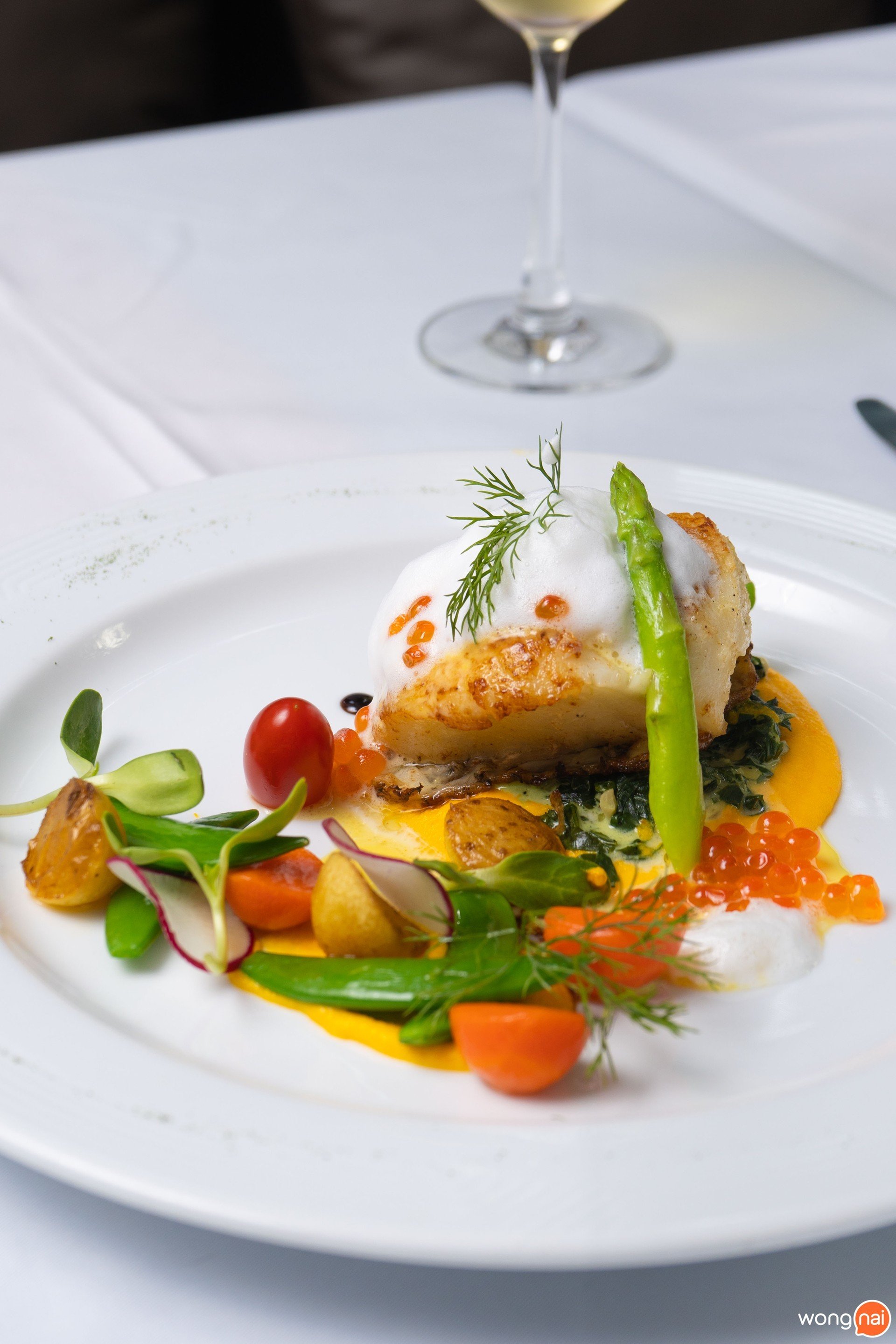 “Grilled Snow fish with Lemon Cream Sauce” ที่ "The Ninth Cafe"