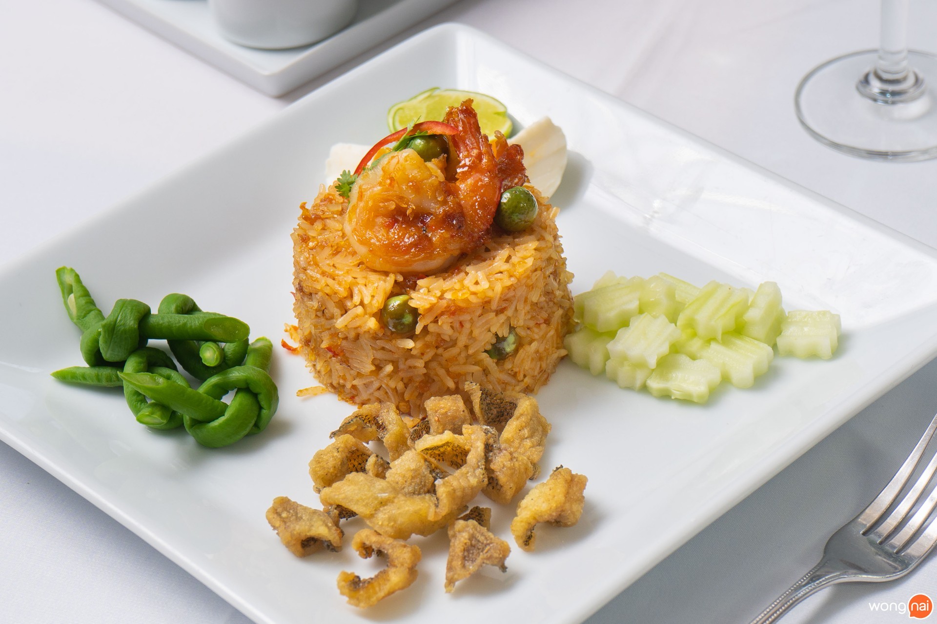 "ข้าวผัดน้ำพริกกุ้งสด" ที่ "The Ninth Cafe"
