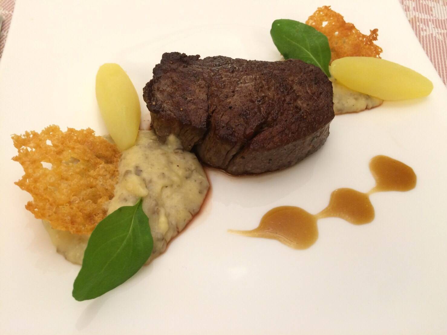 Tenderloin, Onion Puree And Parmesan Crust