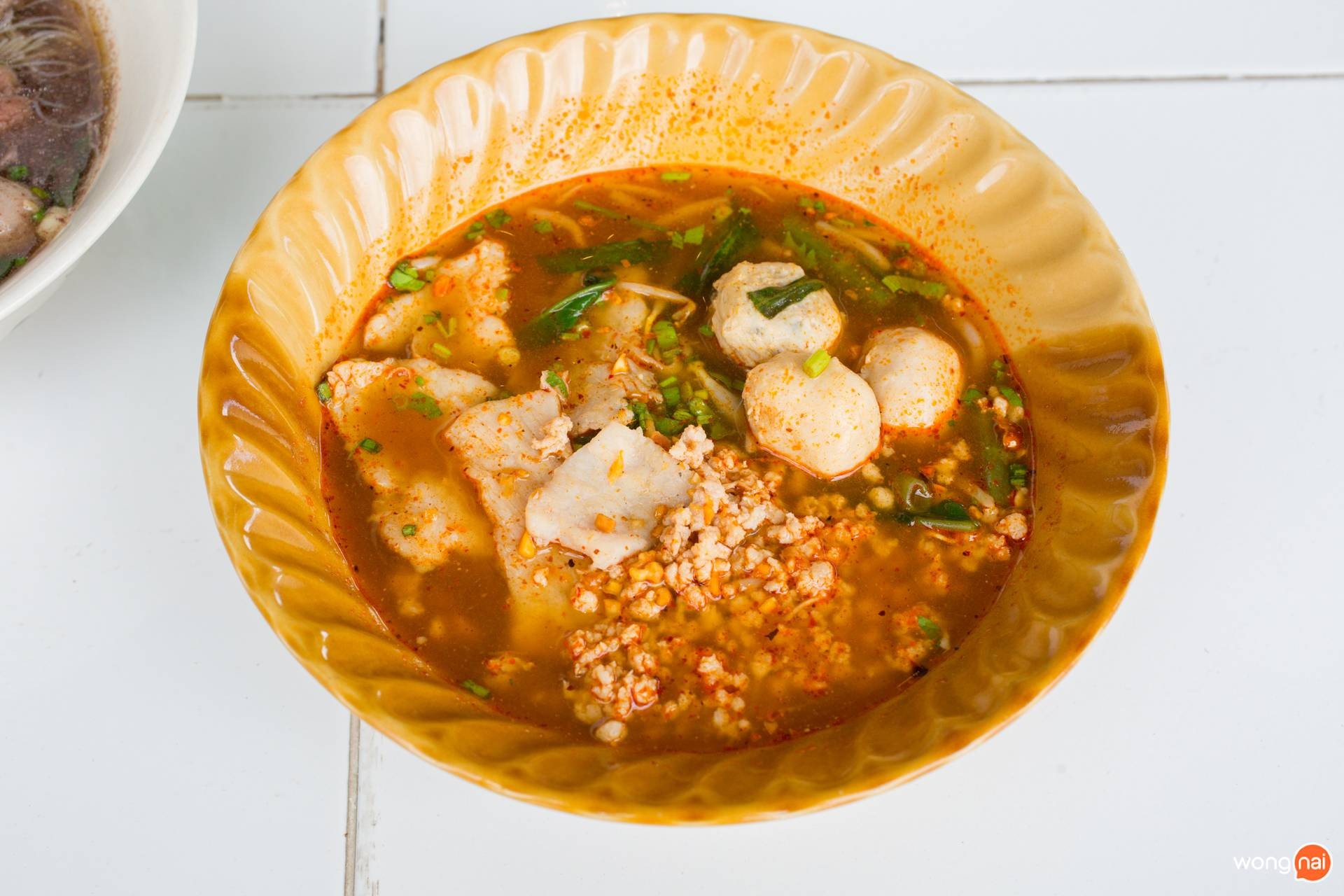 เมนู ก๋วยเตี๋ยวบะหมี่ต้มยำ ร้าน ทิพย์โอชา ก๋วยเตี๋ยวเนื้อ - หมู พิษณุโลก