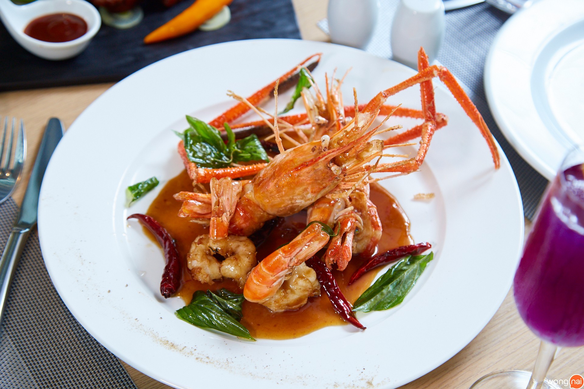 กุ้งทอดซอสมะขาม