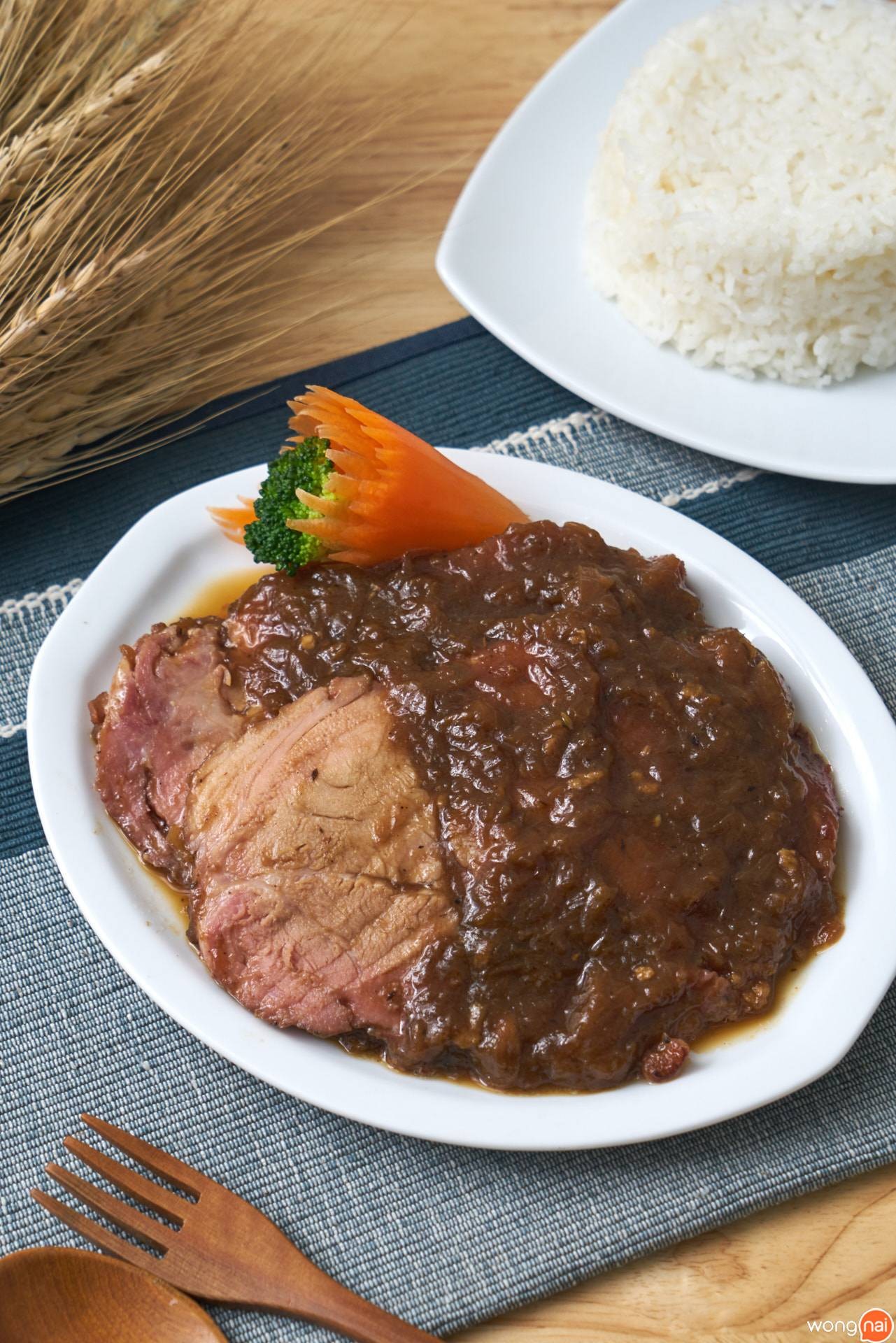 เมนู "ข้าวหมูอบ" ของร้าน "CIBO"