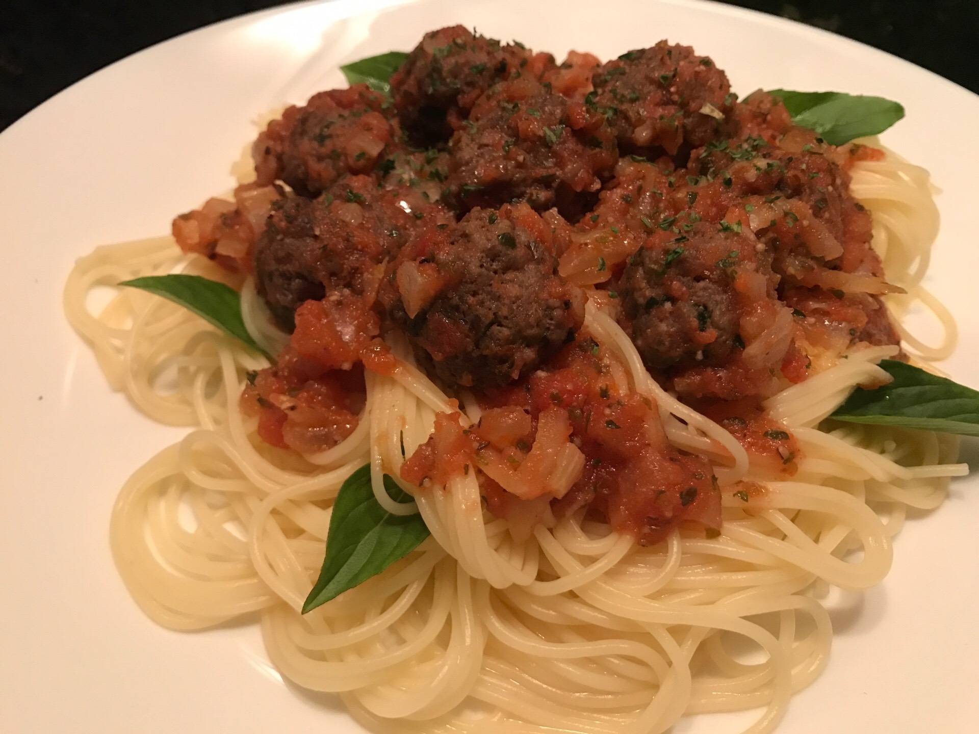 Capellini Meatballs  ซอสสดเพื่อสุขภาพ