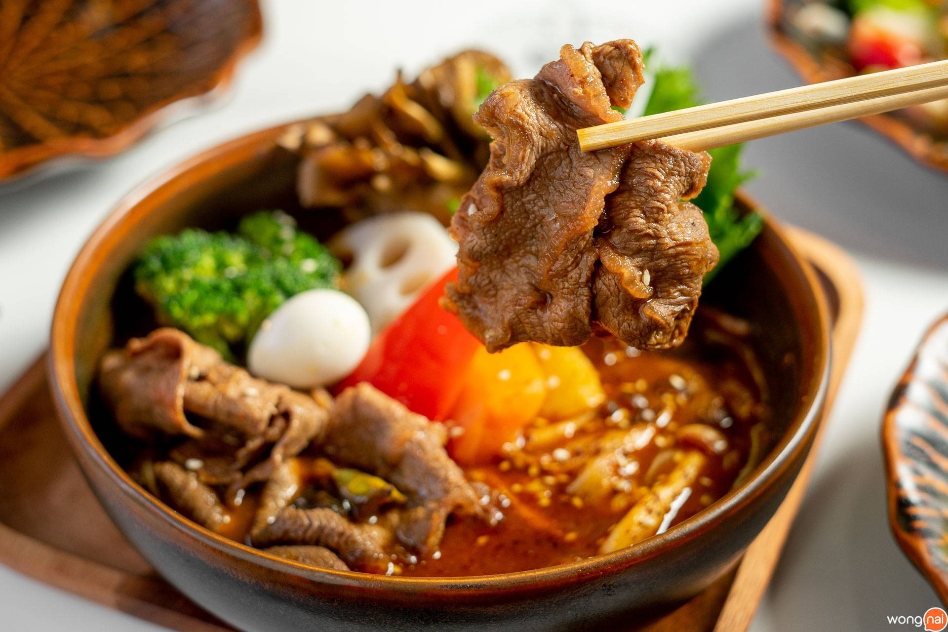 เมนู "ซุปแกงกะหรี่เนื้อโคขุนชาบู" ของร้าน "Garaku"