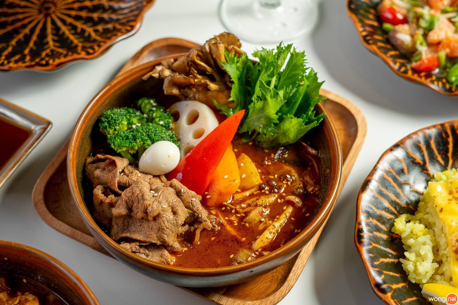 เมนู "ซุปแกงกะหรี่เนื้อโคขุนชาบู" ของร้าน "Garaku"