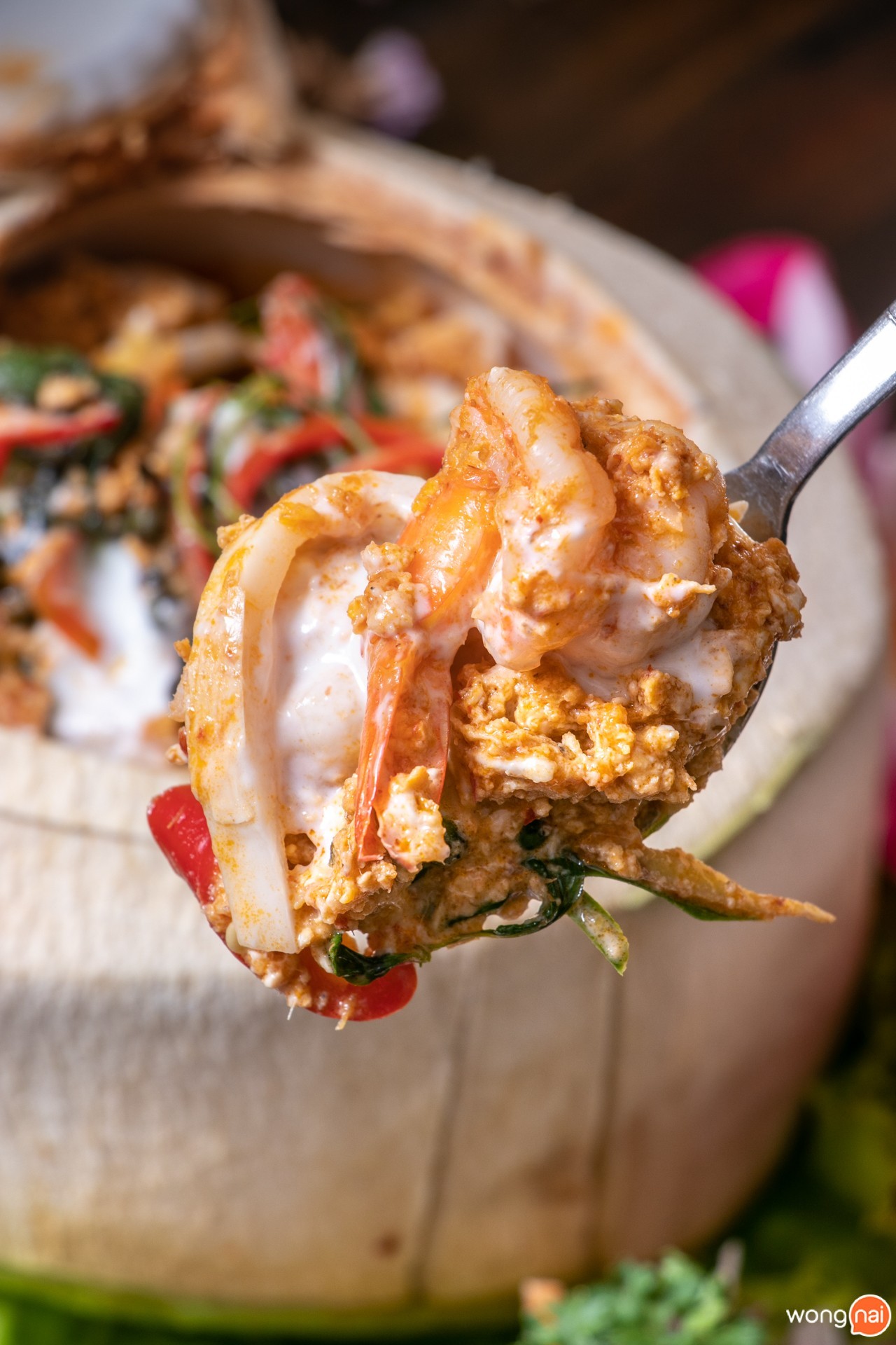 เมนู ห่อหมกทะเลมะพร้าวอ่อน ร้าน ข้าวเม่า เชียงใหม่ Kowmao Cafe & Restaurant เชียงใหม่