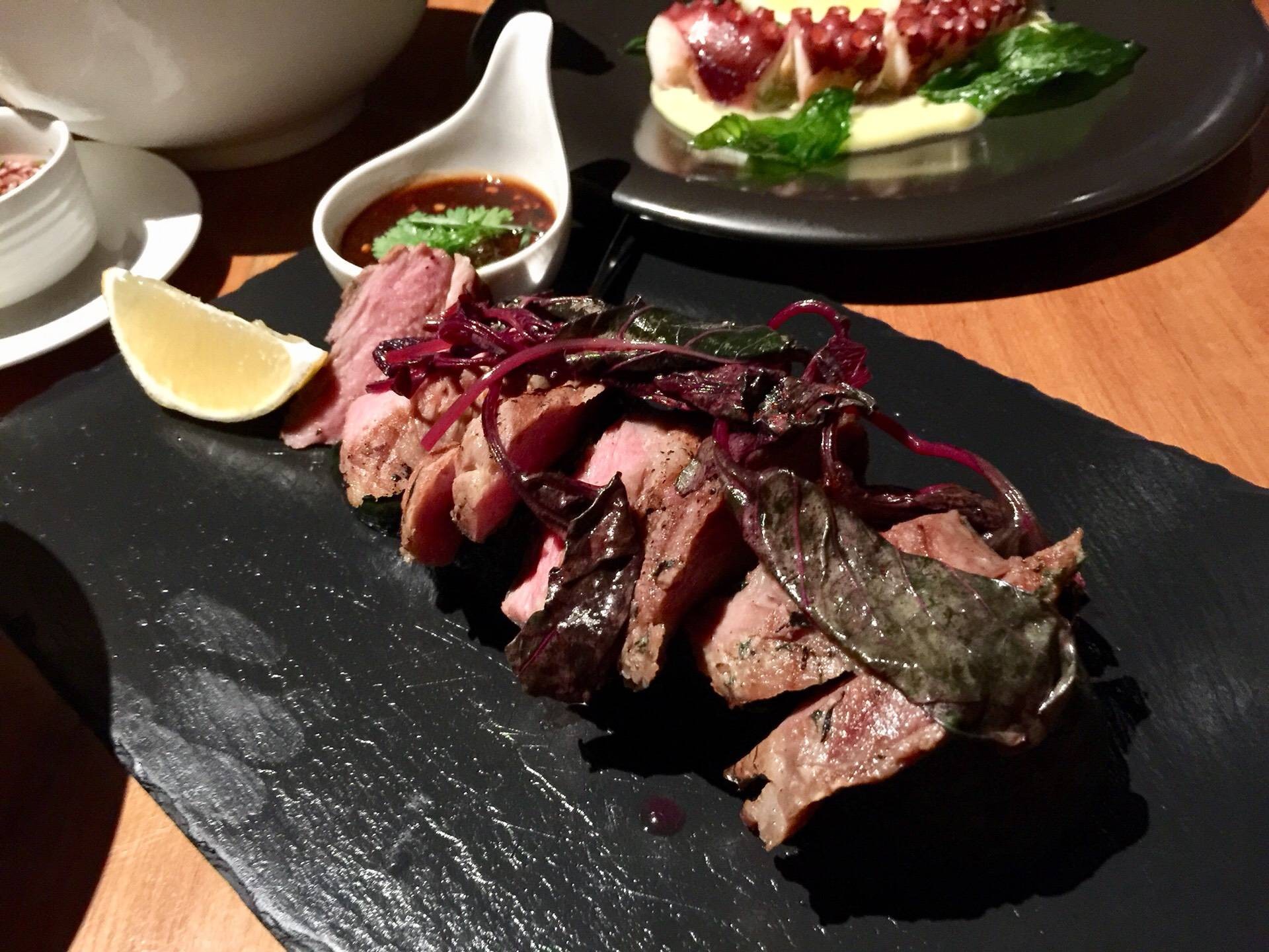 Grilled Iberico Pork Pluma ร้าน Riedel Wine Bar & Cellar (รีเดล ไวน์
