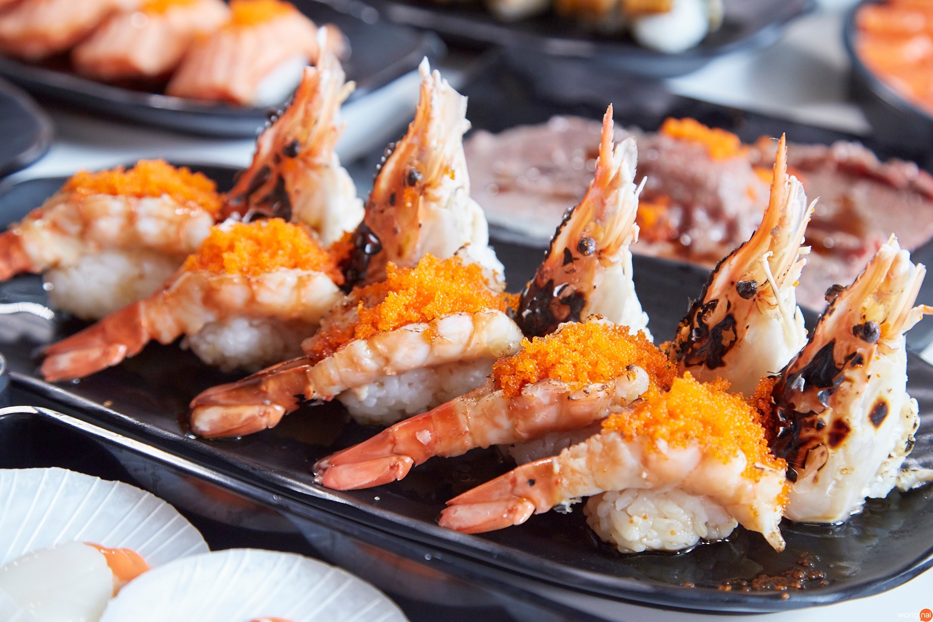ซูชิกุ้งแม่น้ำย่างไฟ