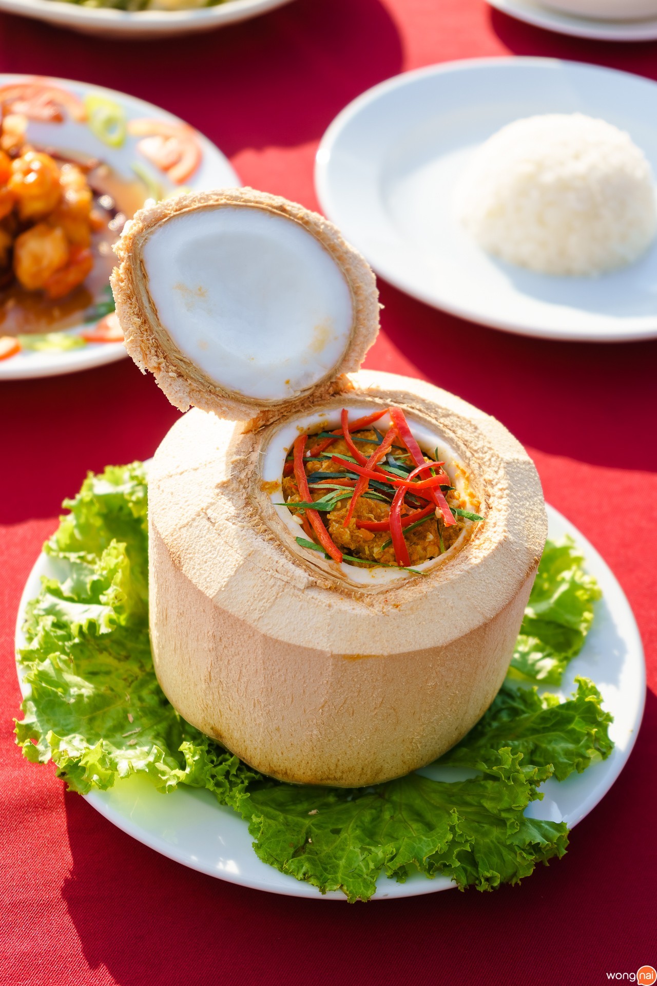 ห่อหมกมะพร้าว ของร้านอาหารแหลมพรหมเทพ ภูเก็ต