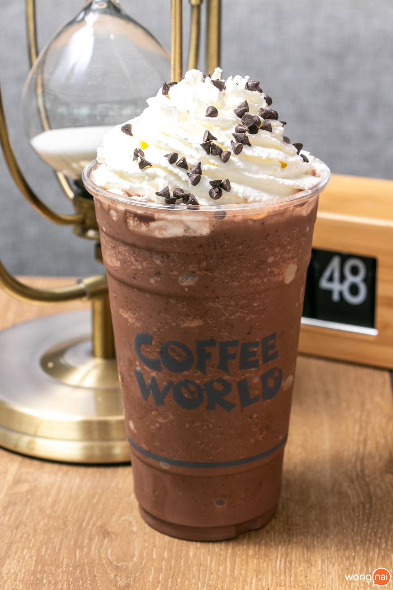 เมนูเครื่องดื่ม Richest Chocolate Frappe ร้าน Coffee World สาขา ลำลูกกา