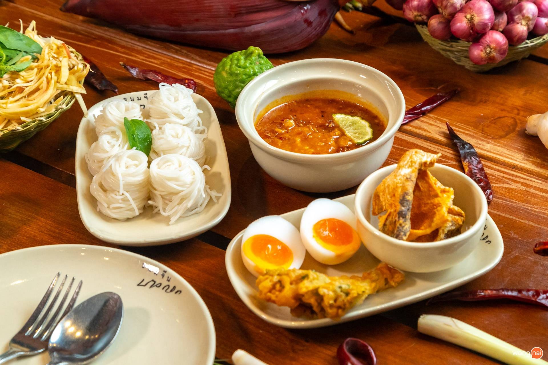 เมนู ขนมจีนน้ำพริก ของร้าน ขนมจีนบางกอก
