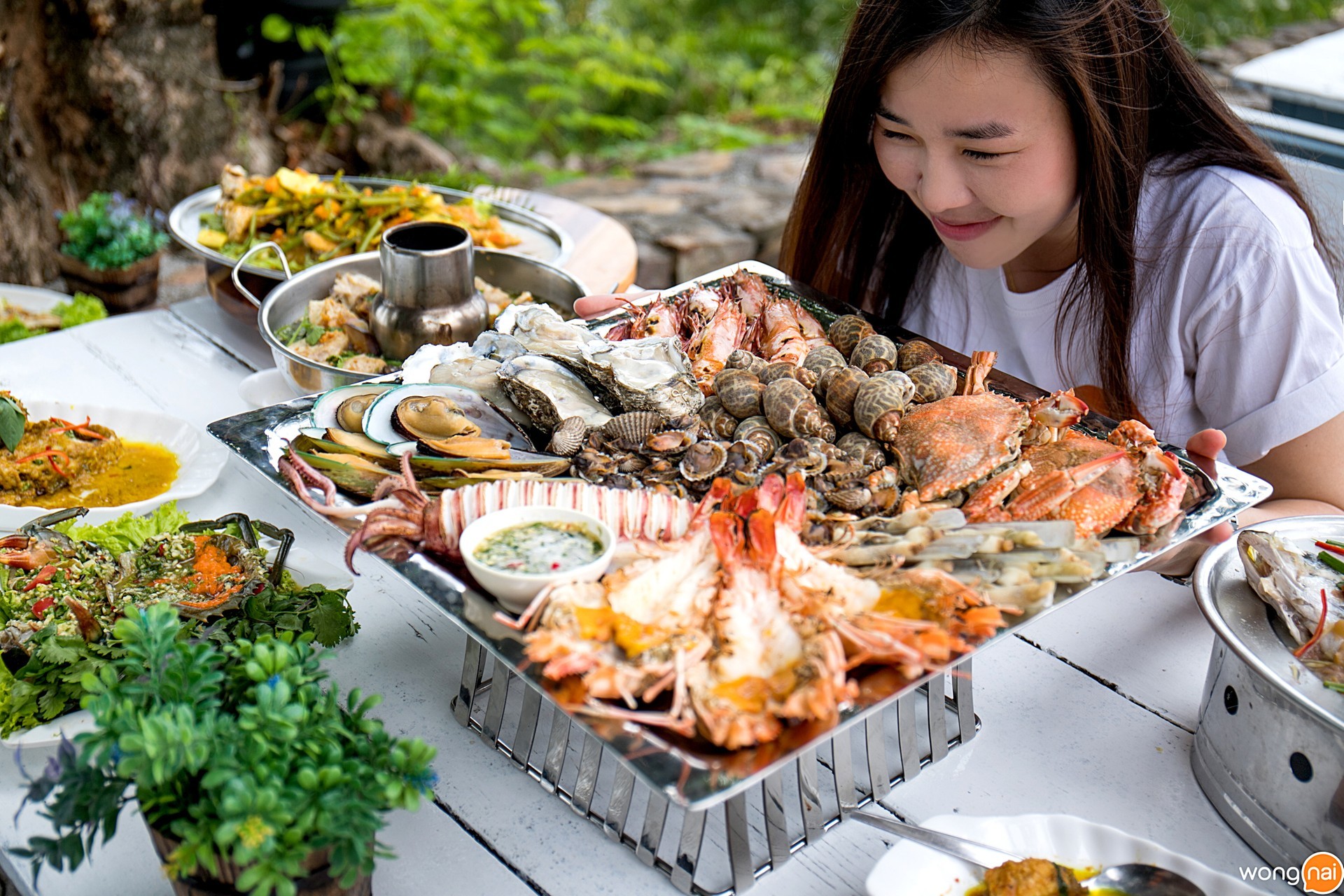 ชุดทะเลเผา ร้านน้ำเคียงดิน เกาะยอ สงขลา