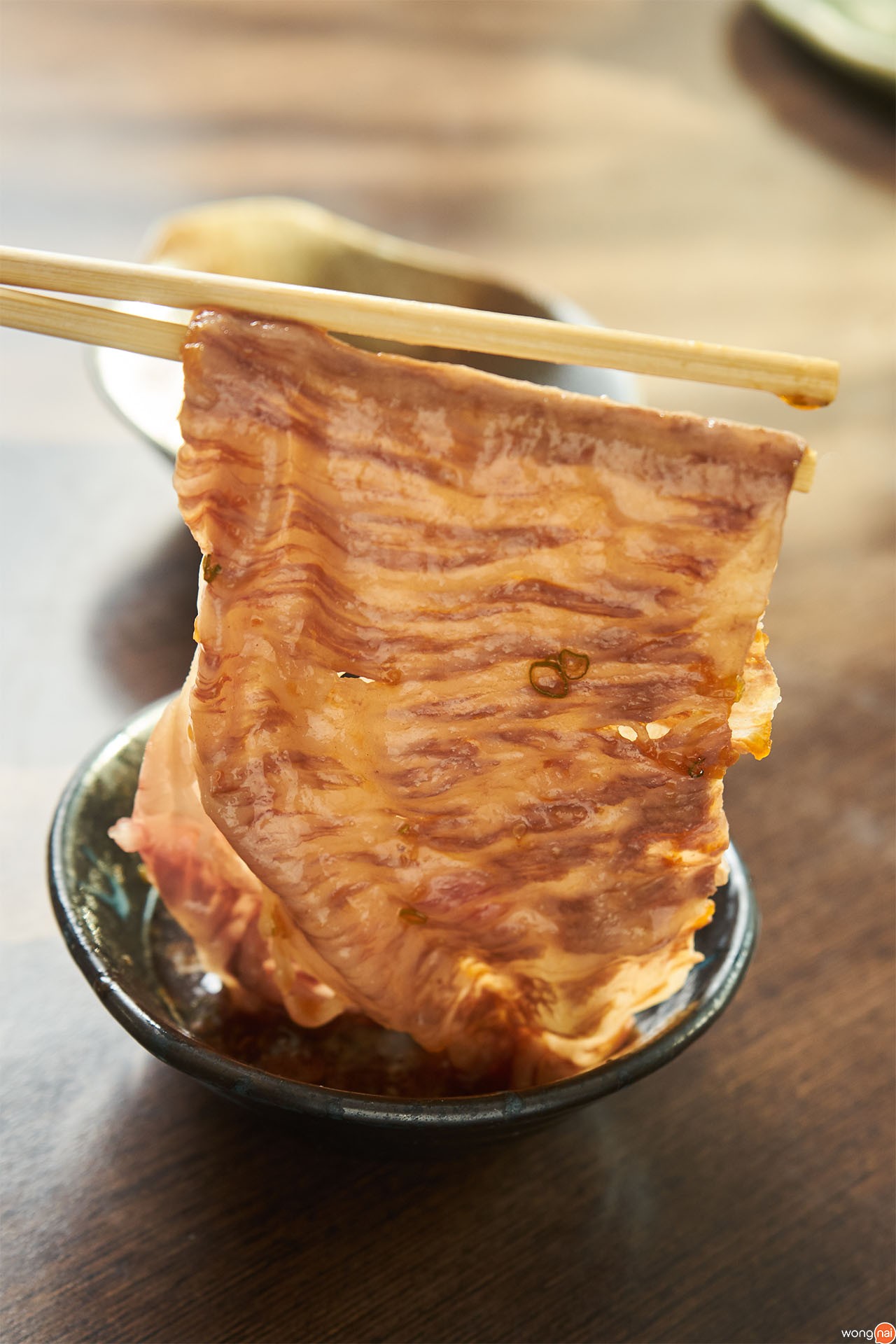 เมนู Sagagyu Yasai Seiro Mushi ของร้าน Nanohana