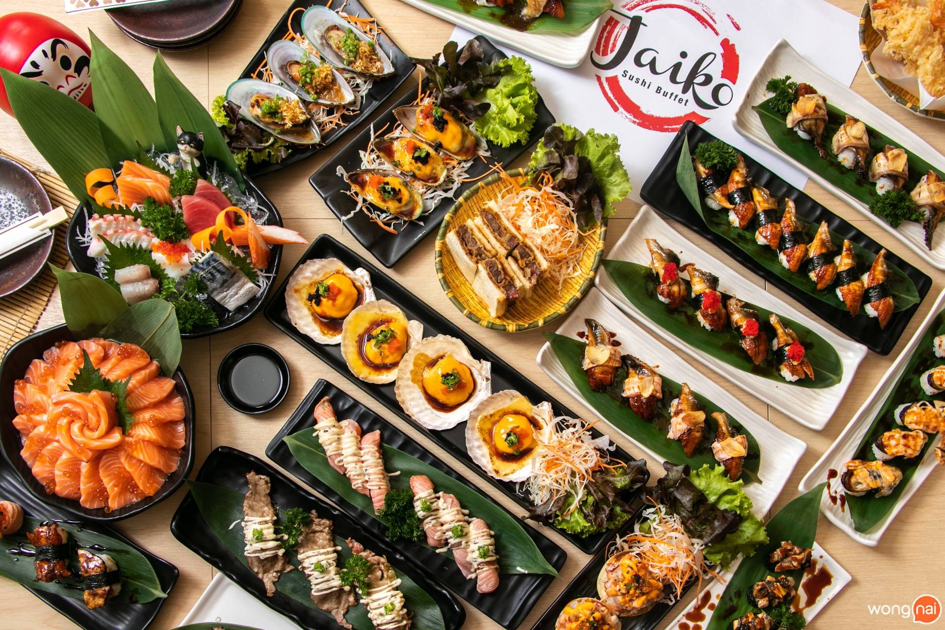 เมนูอาหารญี่ปุ่นของร้าน “Jaiko Sushi Buffet”