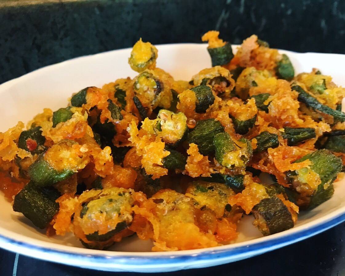 Crispy Okra 🇮🇳 กระเจี๊ยบทอดกรอบสไตล์อินเดีย Bhindi Pakora