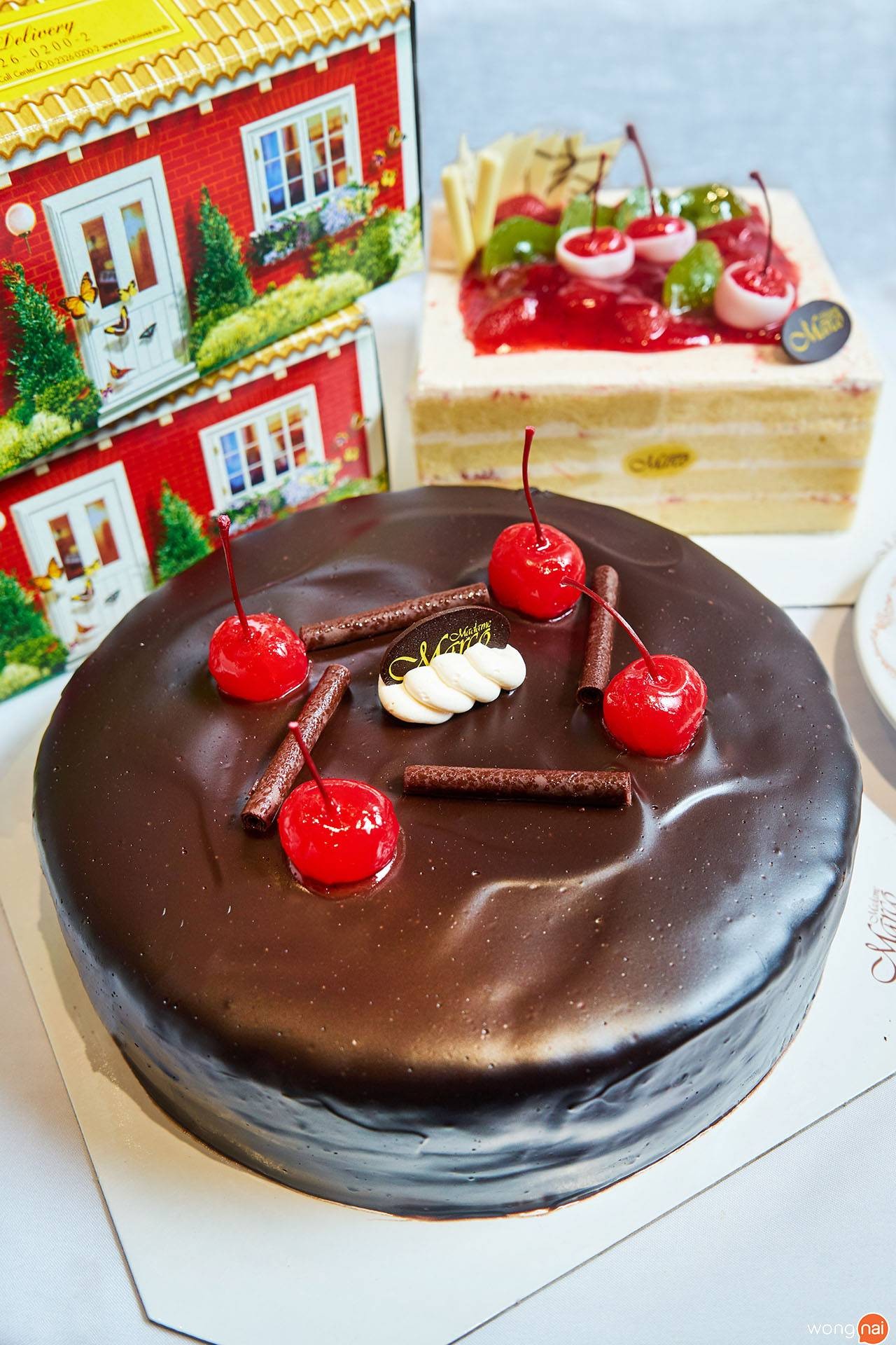 เมนู เค้กดับเบิลช็อกโกแลตฟัดจ์ ร้าน Madame Marco