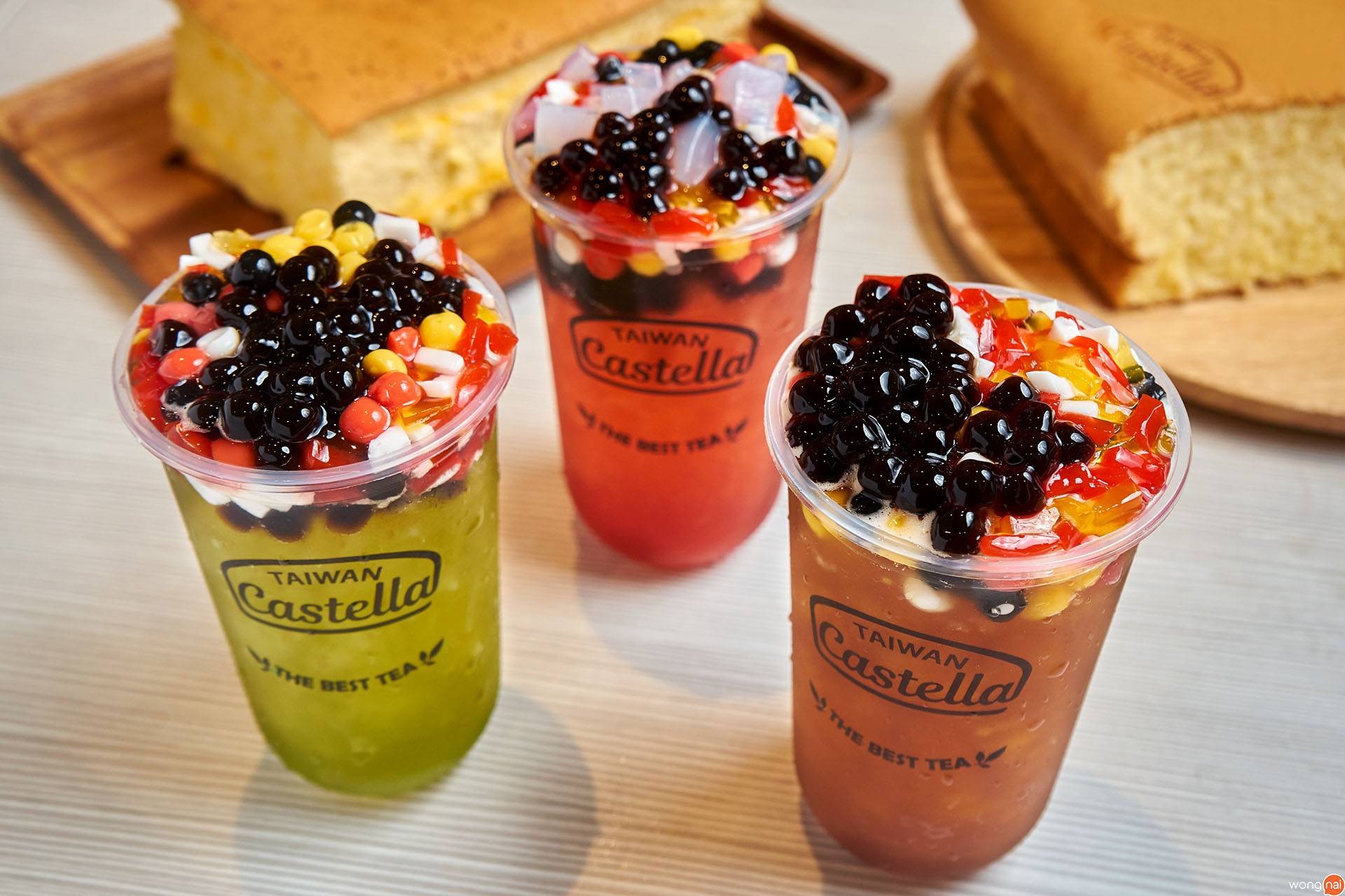 ชาผลไม้ไข่มุก ของร้าน Castella Taiwan