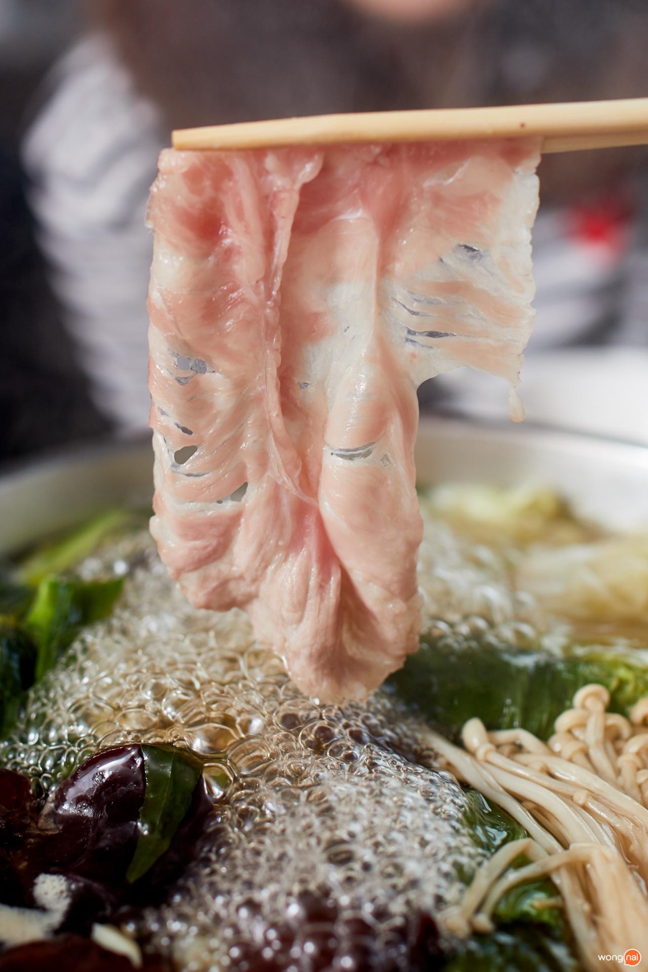 เนื้อวัวติดมัน ของร้านชาบูราชเทวี Shuba Shabu