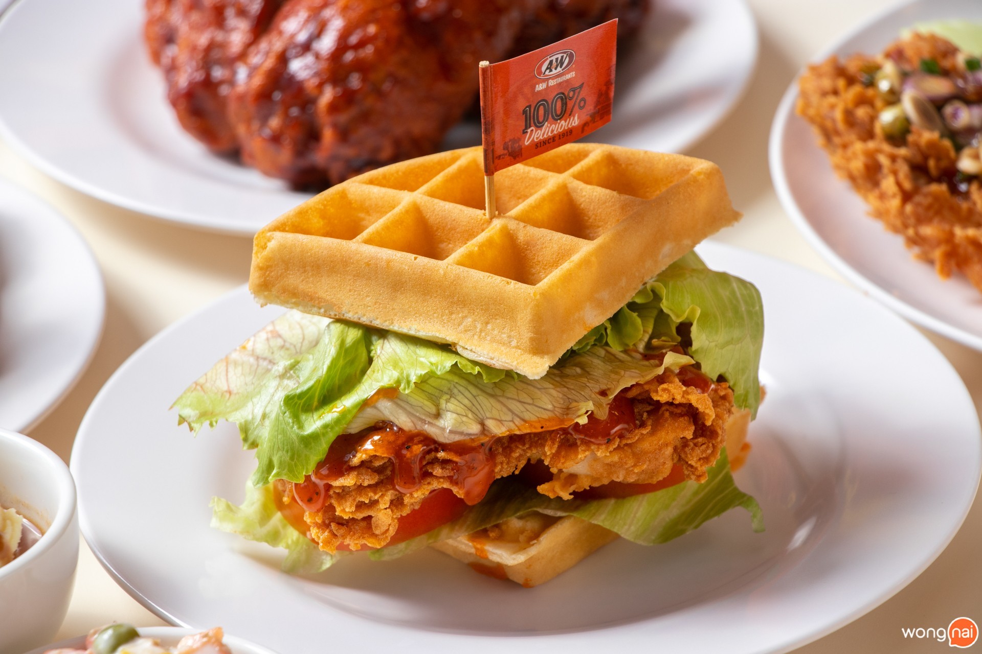 Chicken Waffle ของร้านอาหารจานด่วน A&W
