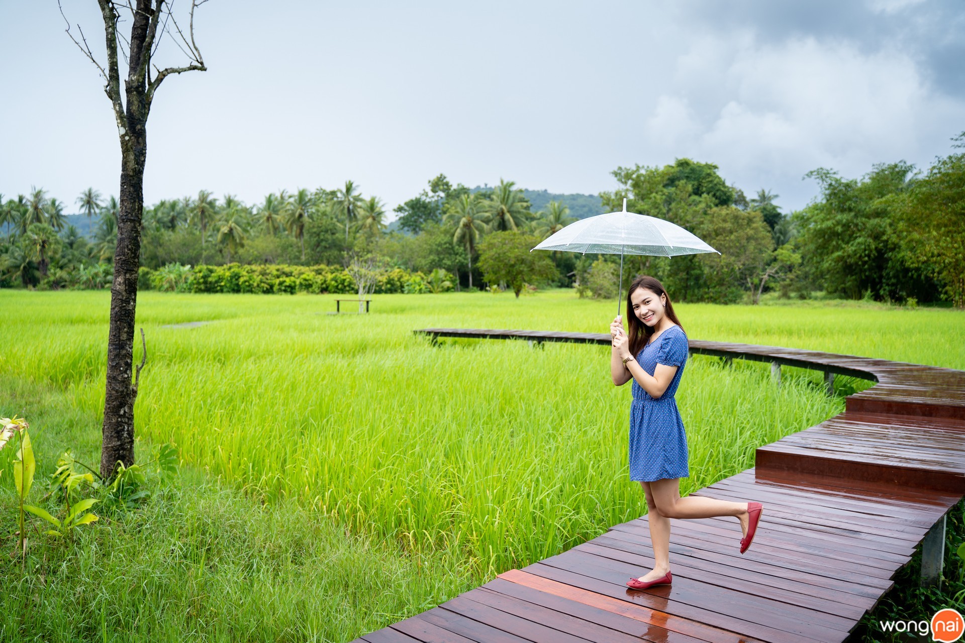 ถึงฝนจะตก เราก็กางร่มถ่ายสวย ๆ ไม่กลัวฝนเลยจ้า ชิลล์~