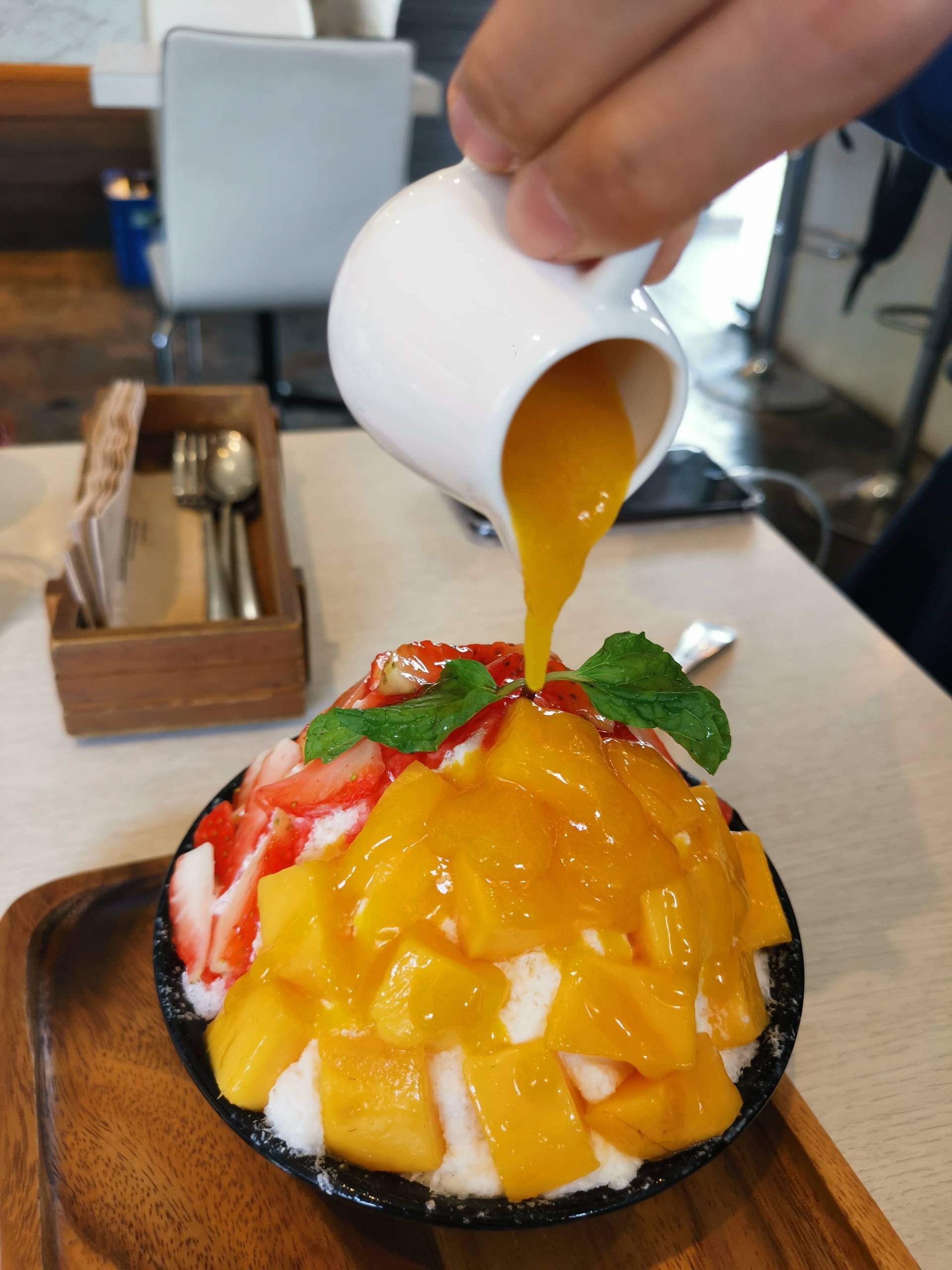 มะม่วง บิงซู ร้าน Pancake Corner Wongnai