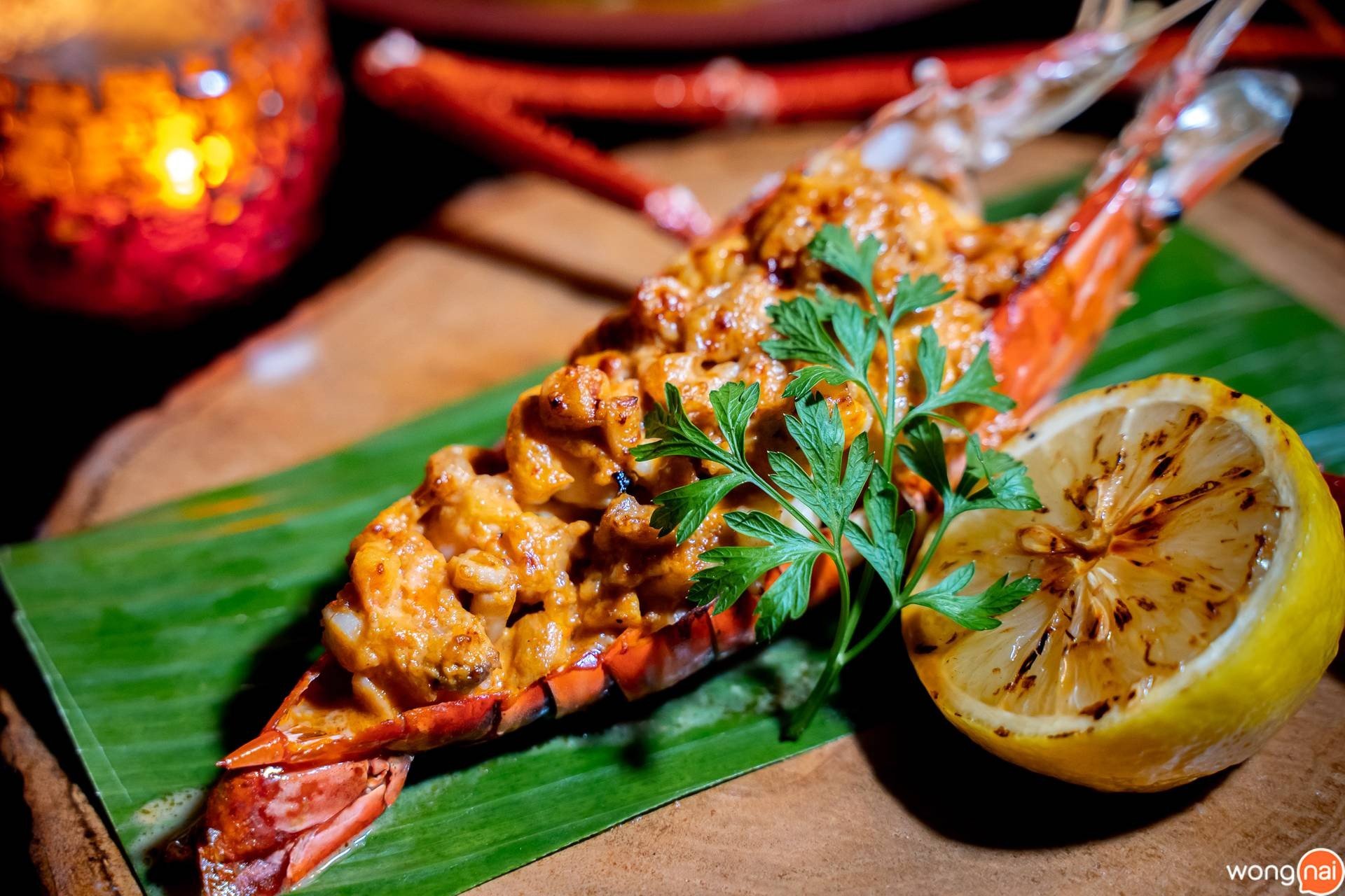 Giant River Prawn Thermidor ร้าน Holy Grail หาดใหญ่