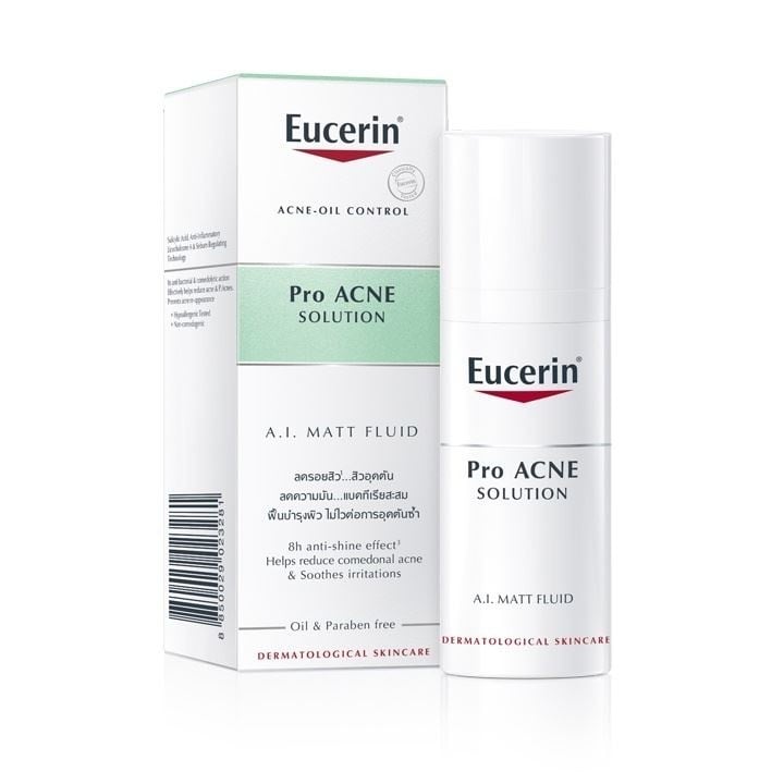 ลดรอยแผลเป็น Eucerin Pro Acne AI Matt Fluid