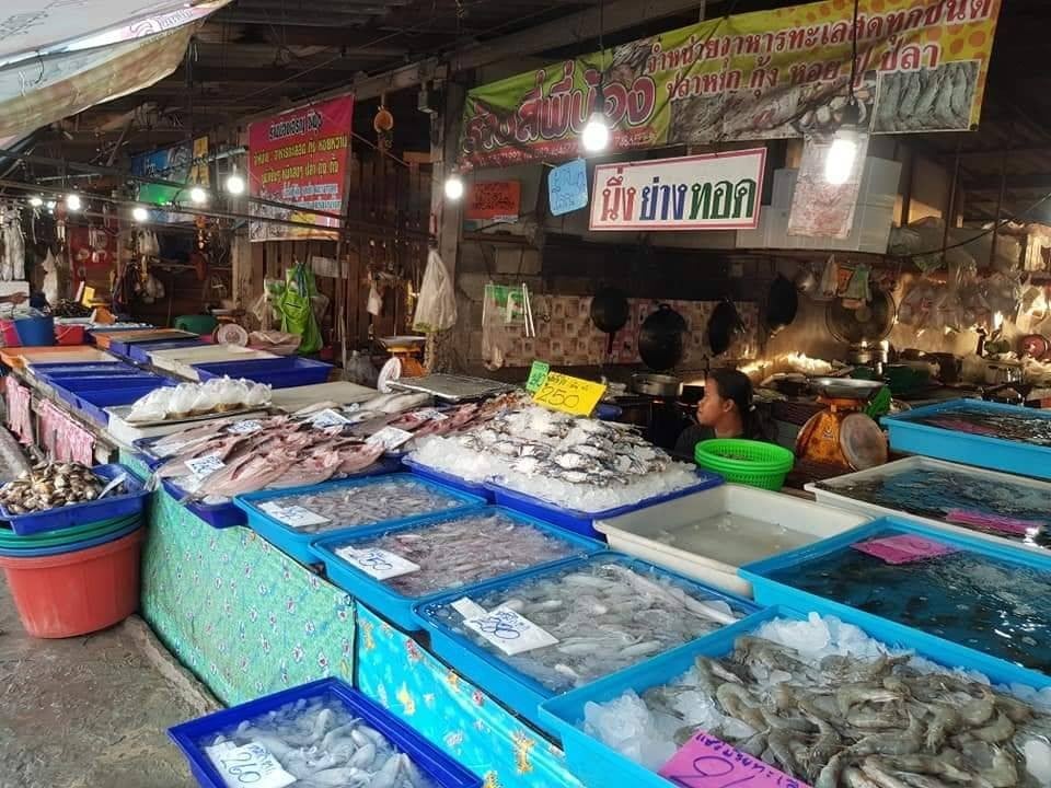 รีวิว ตลาดอาหารทะเลแสมสาร - ตลาดอาหารทะเล สด แห้ง แปรรูป ราคาย่อมเยา