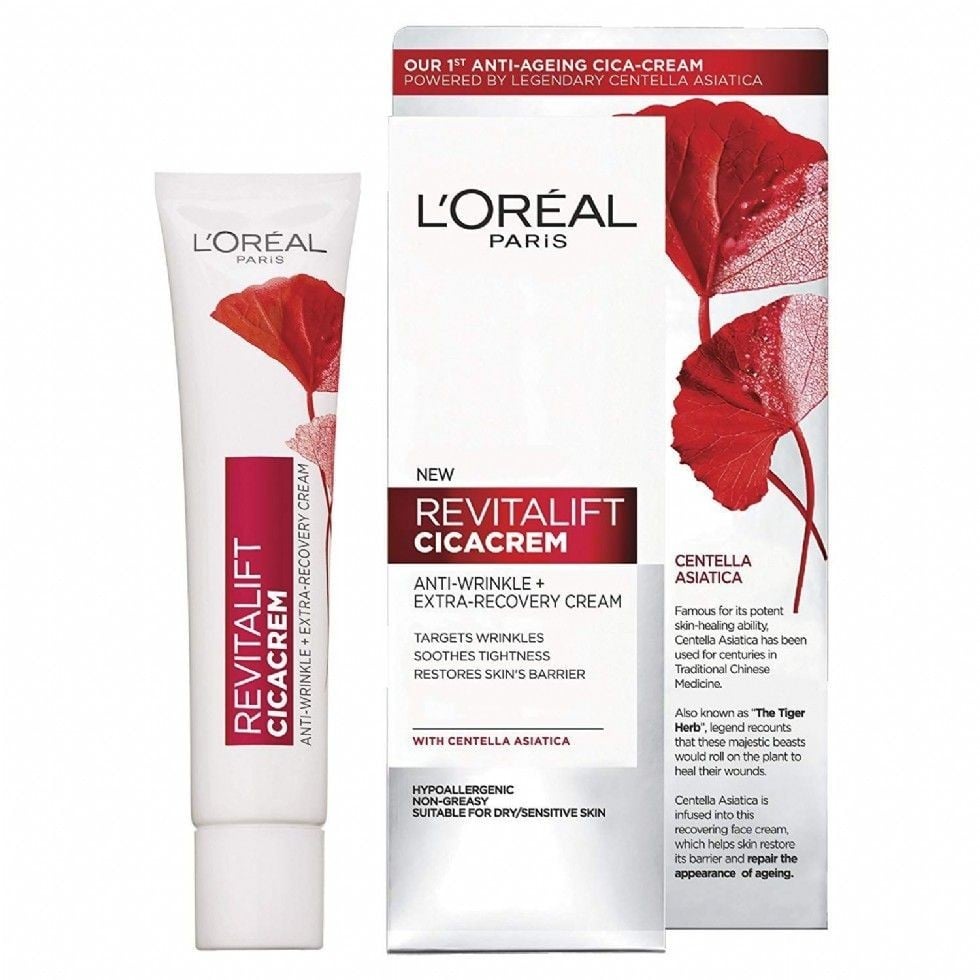 cica, สิว, ผิวขาว, ริ้วรอย, ผิวแห้ง, ผิวขาดน้ำ, สิวอักเสบ, loreal