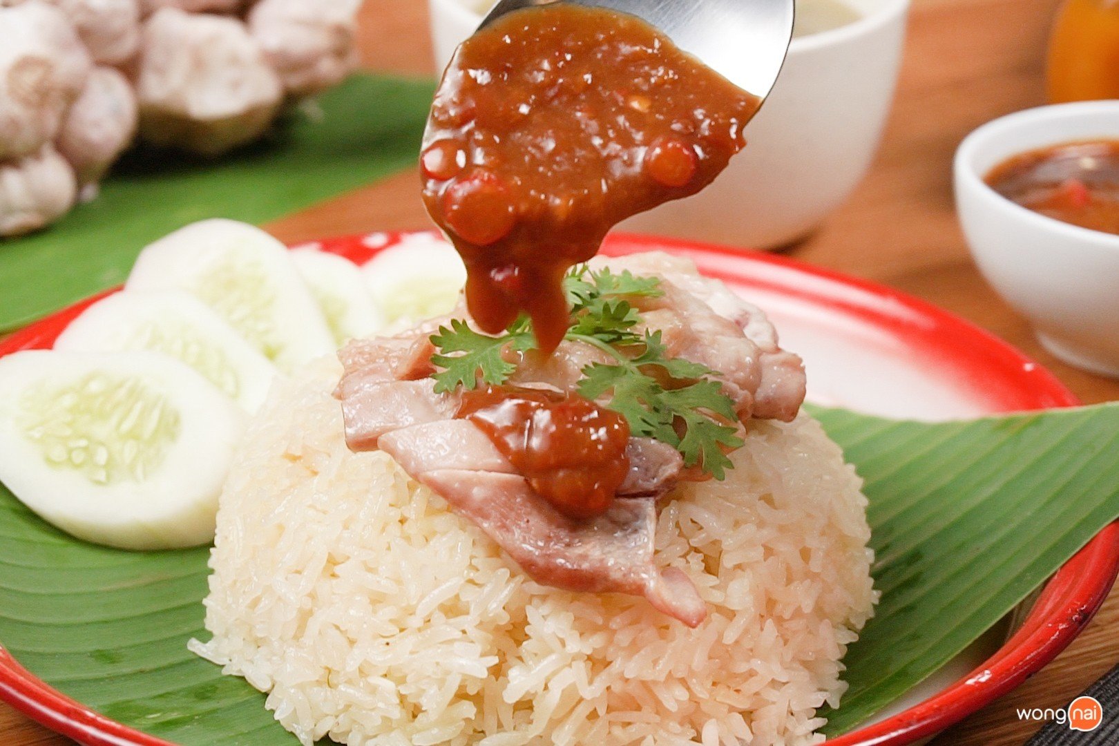 ข้าวมันไก่หม้อหุงข้าว