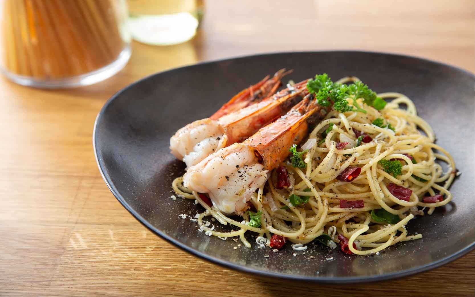 Linguini Pasta with Tiger Prawn by Wongnai Co-Cooking Space