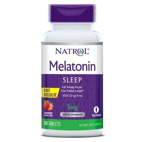 วิตามิน, นอนไม่หลับ Natrol Melatonin Fast Dissolve