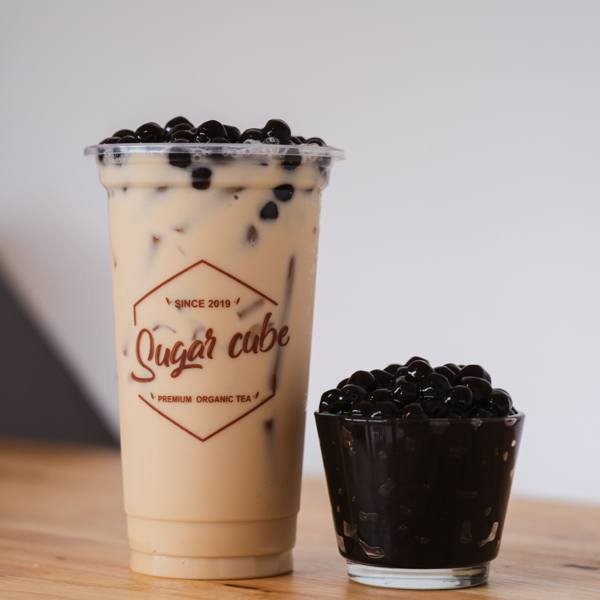 รีวิว sugar cube อร่อยมากๆไข่มุกเหนียวหนึบหนับไม่เเข็งชาเขียวไม่หวาน